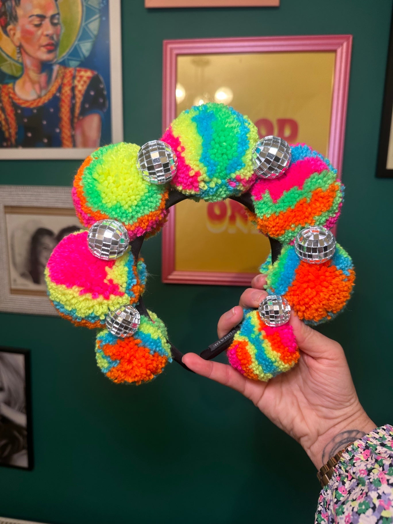 Neon disco headband