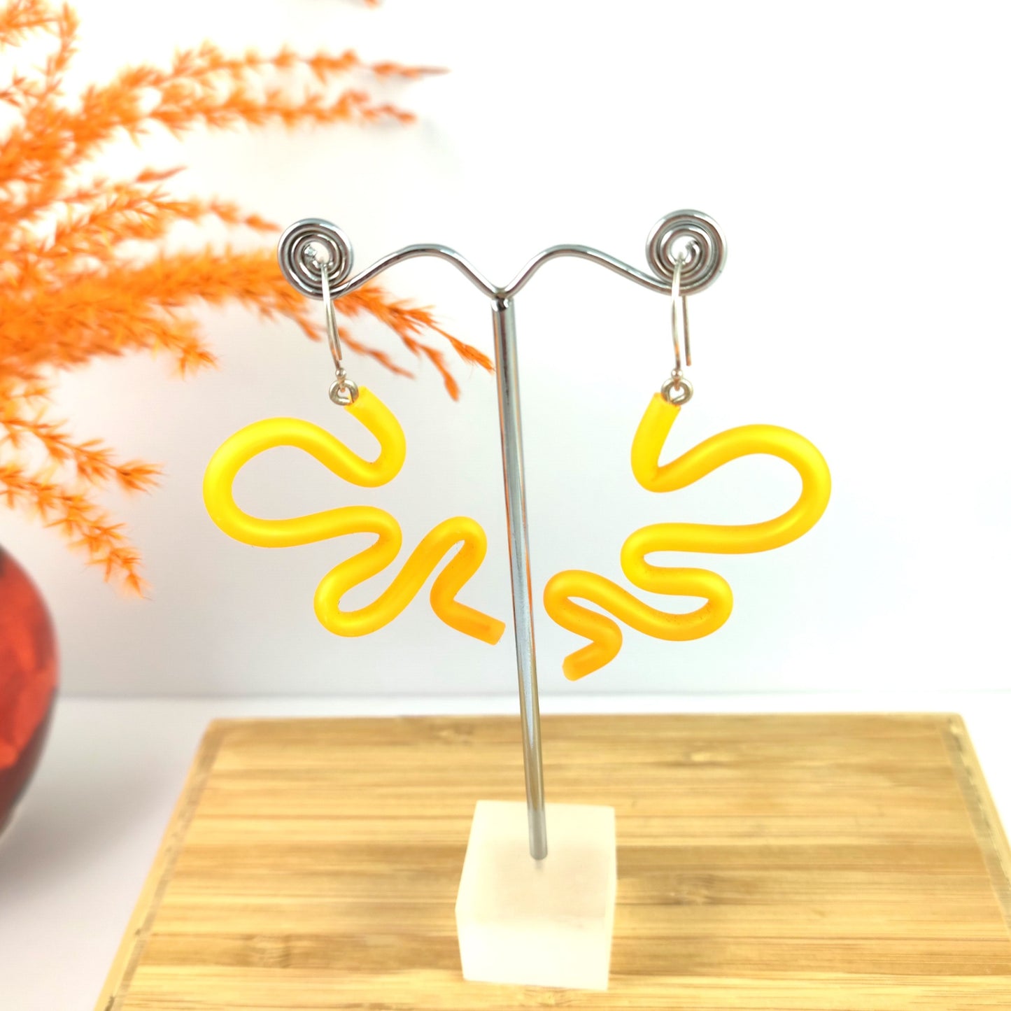 Orange Mini Snake earrings