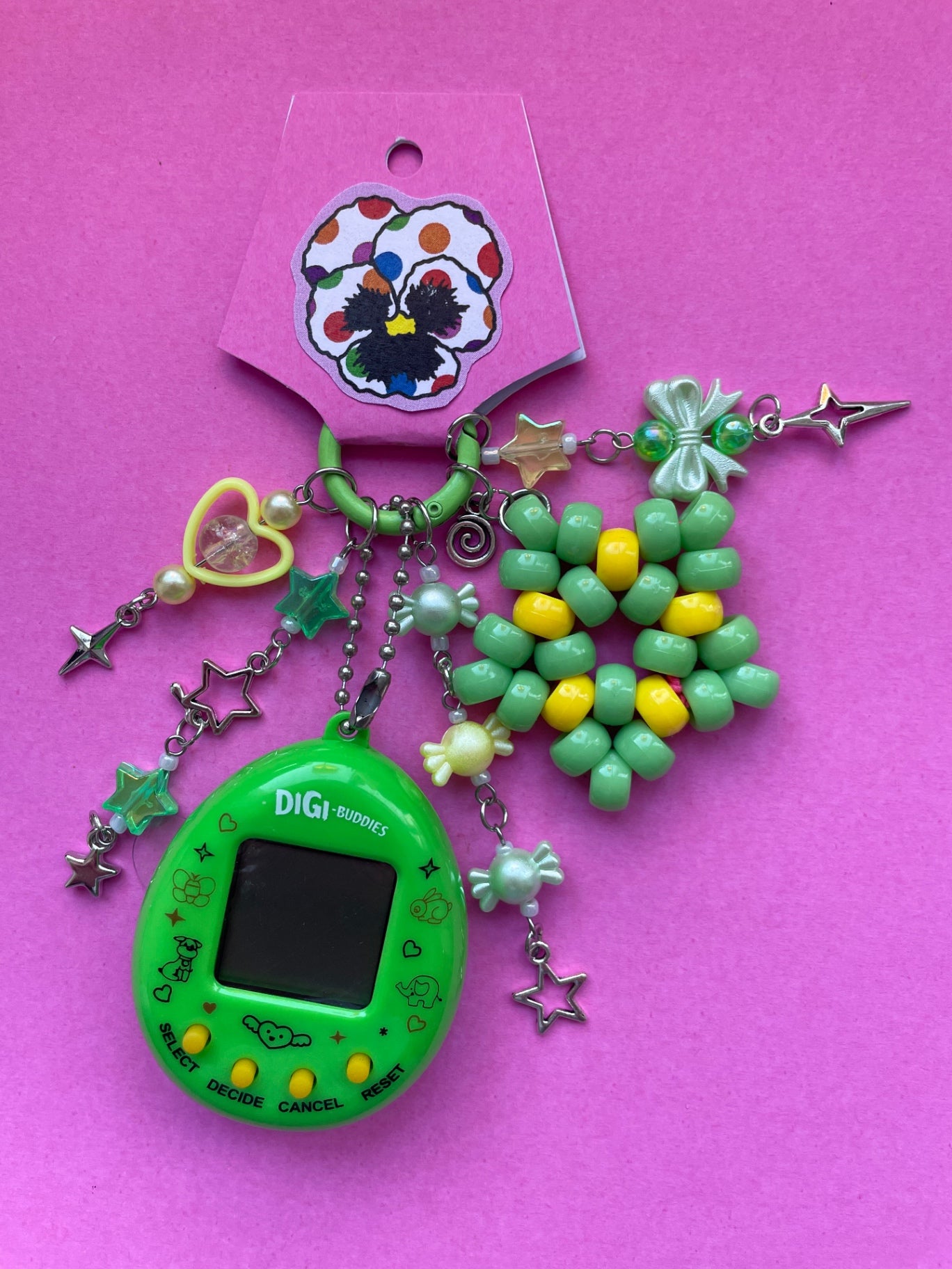 Green Virtual Pet Keychain