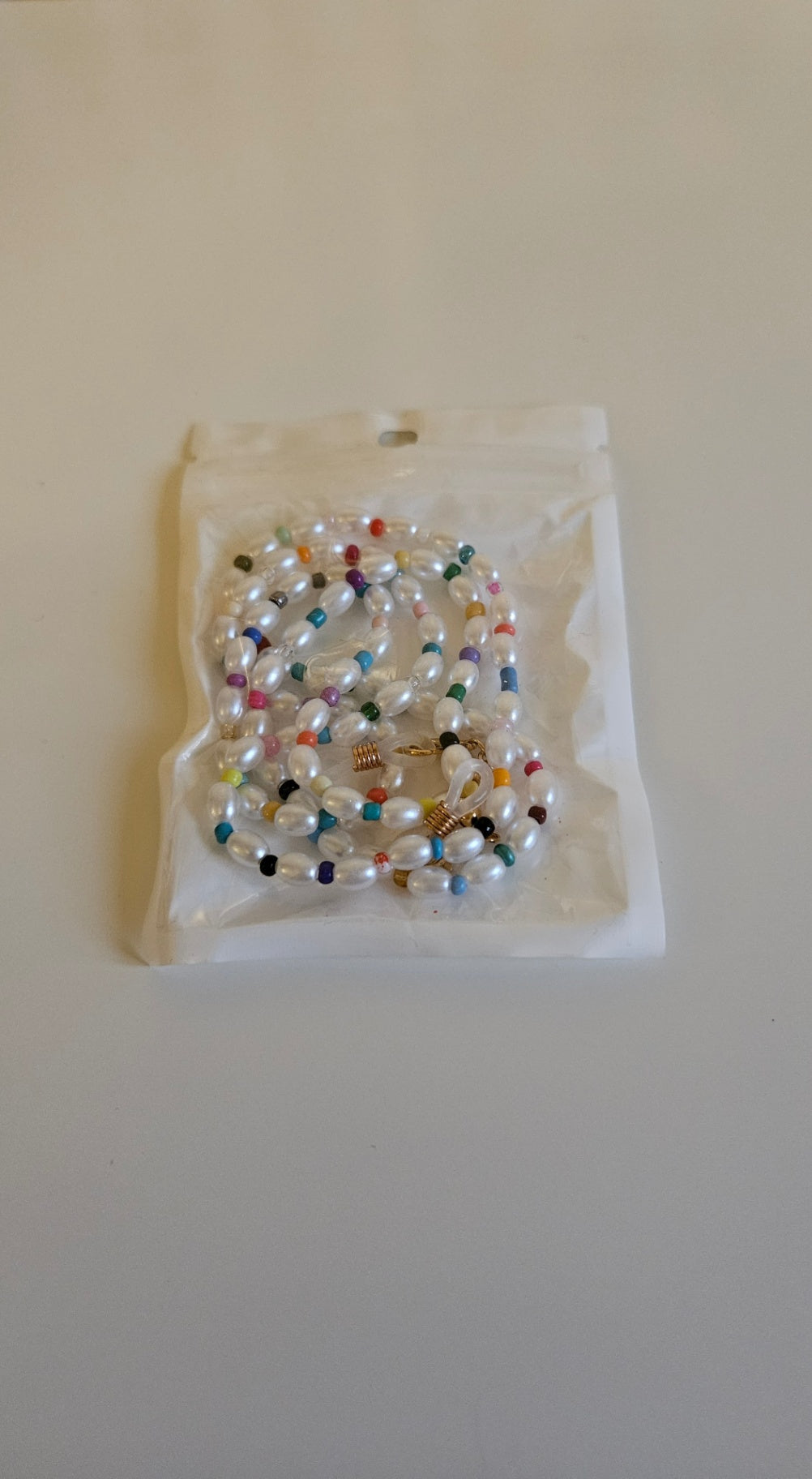 Pearl and Rainbow Beaded Sunglasses Chain
