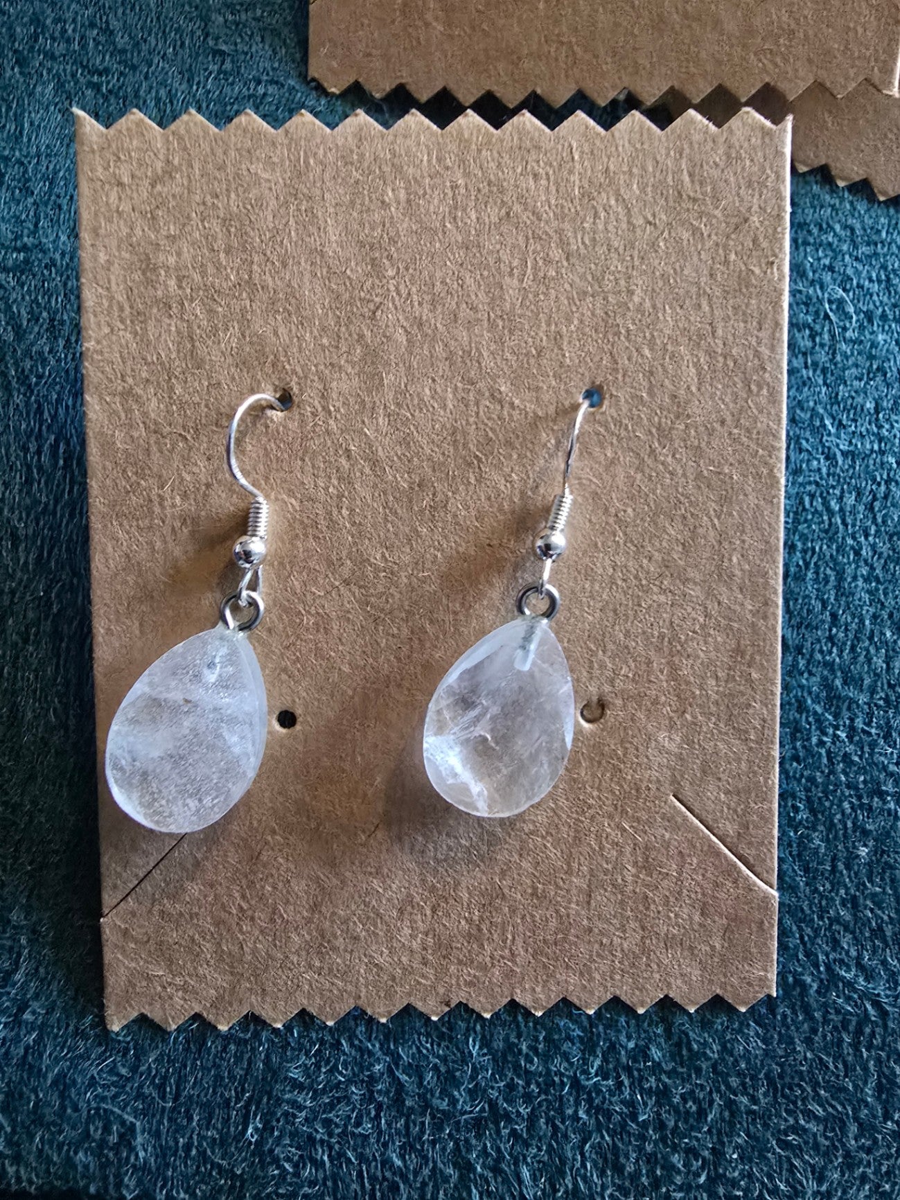 Clear quartz earrings