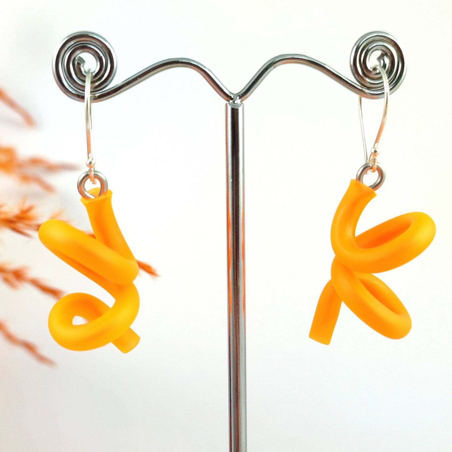 Orange Carl earrings
