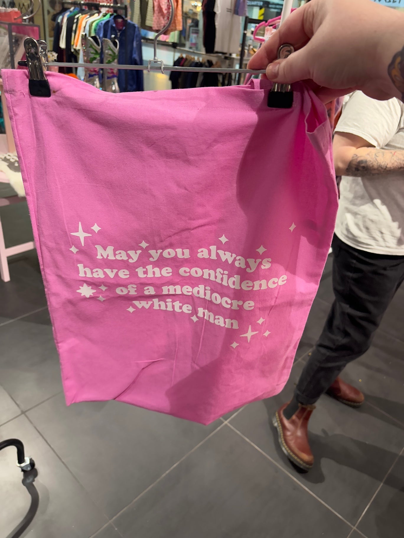 Mediocre white man tote bag