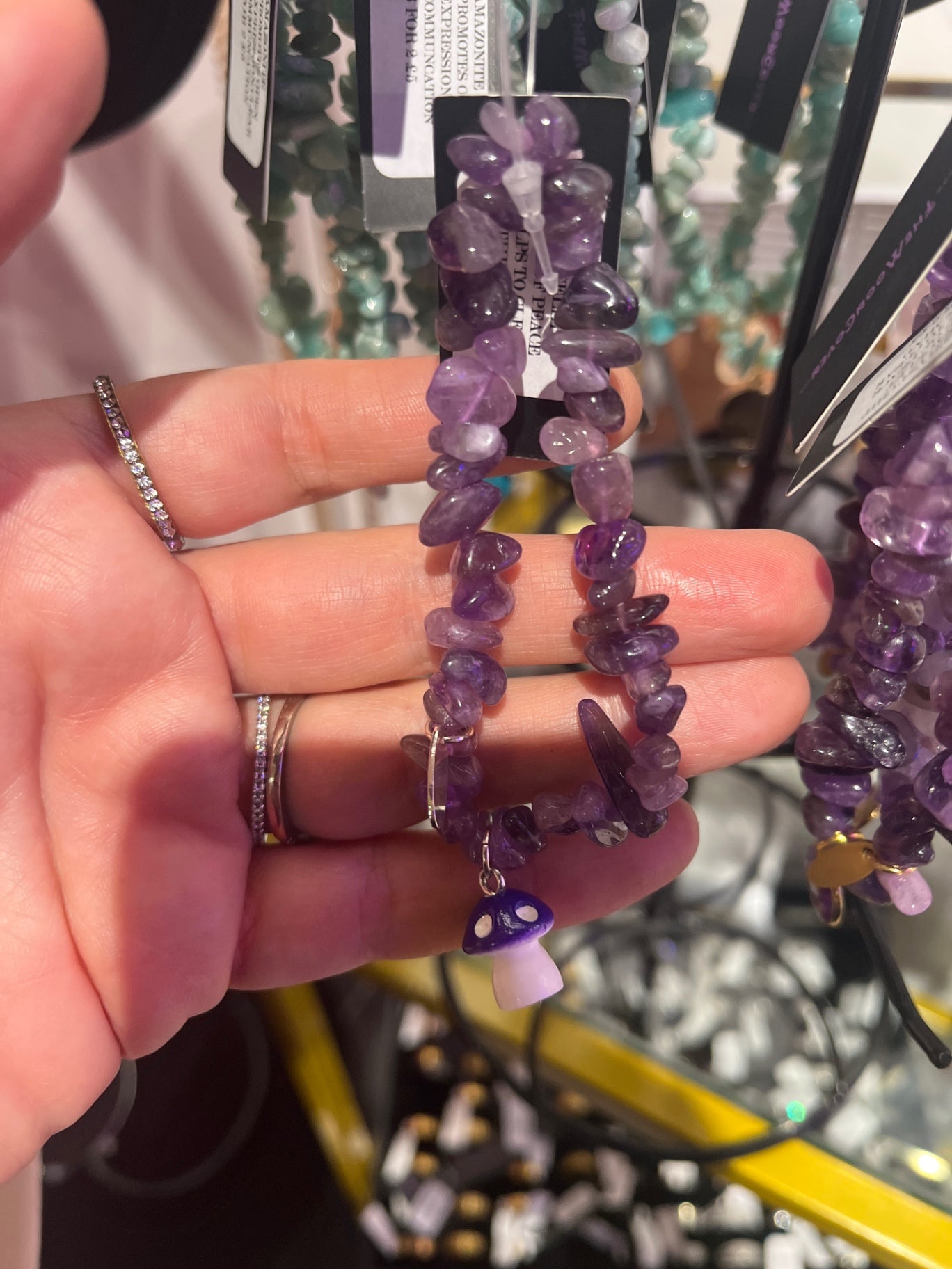 Amethyst smiley bracelet