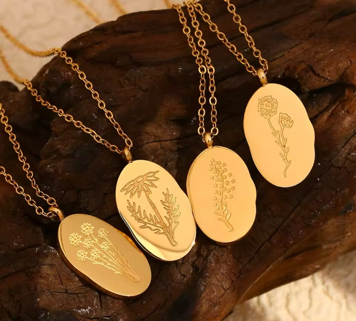 November birthflower pendant