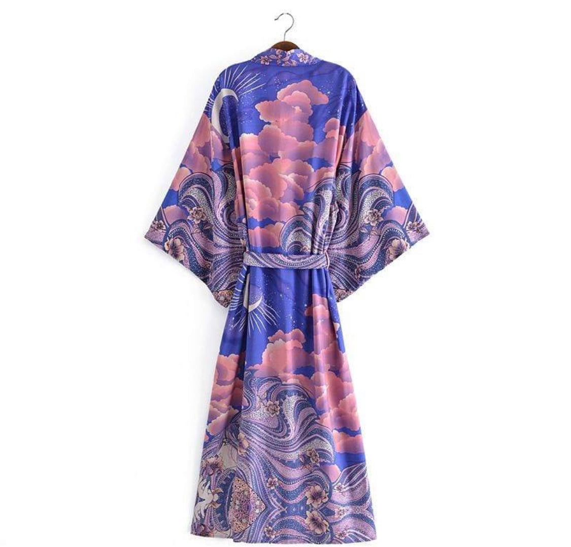 Purple Luna Night Kimono