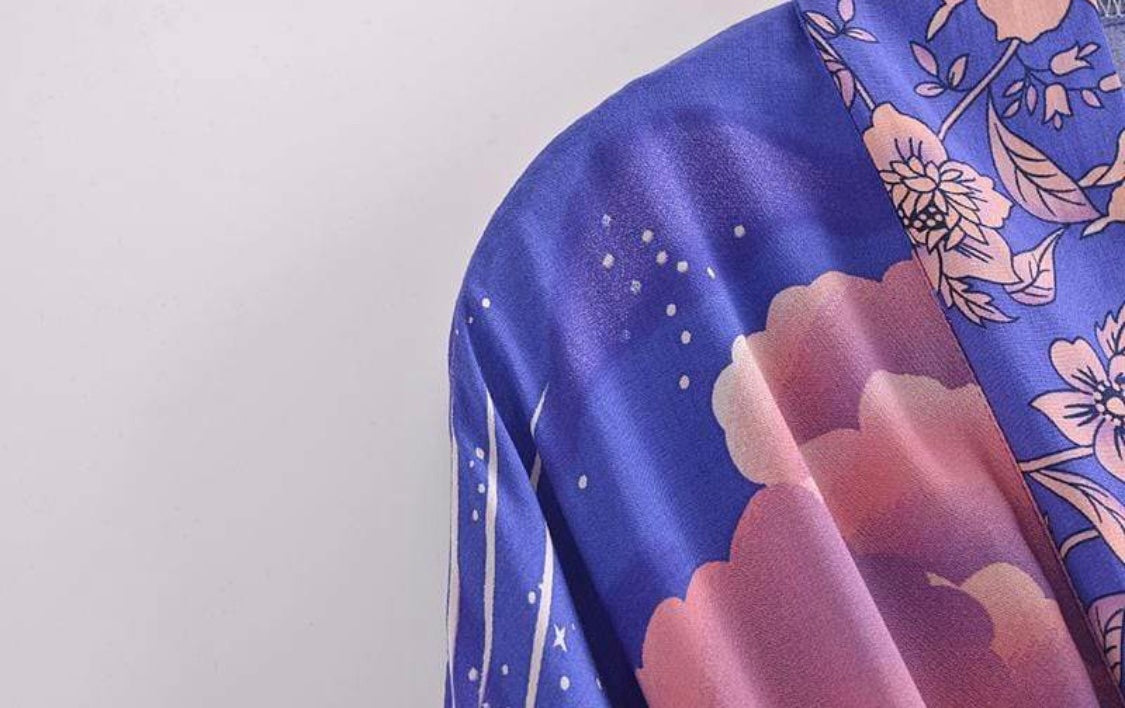 Purple Luna Night Kimono