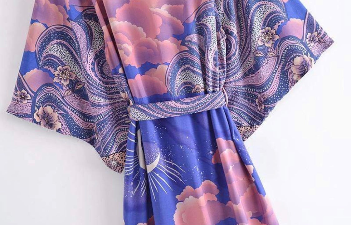 Purple Luna Night Kimono