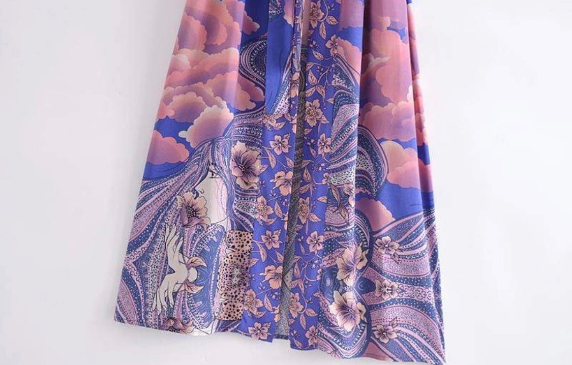 Purple Luna Night Kimono