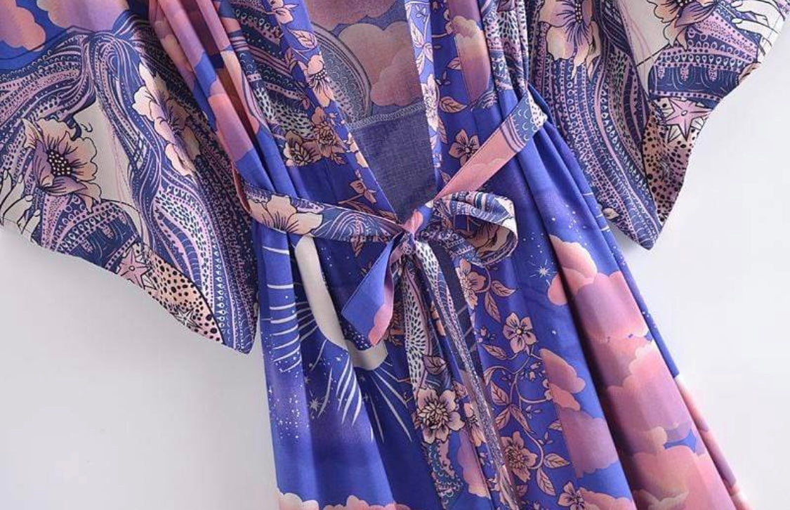 Purple Luna Night Kimono