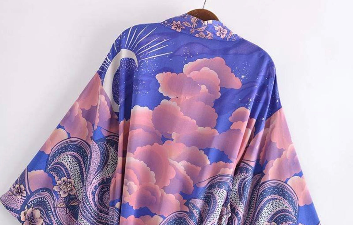 Purple Luna Night Kimono