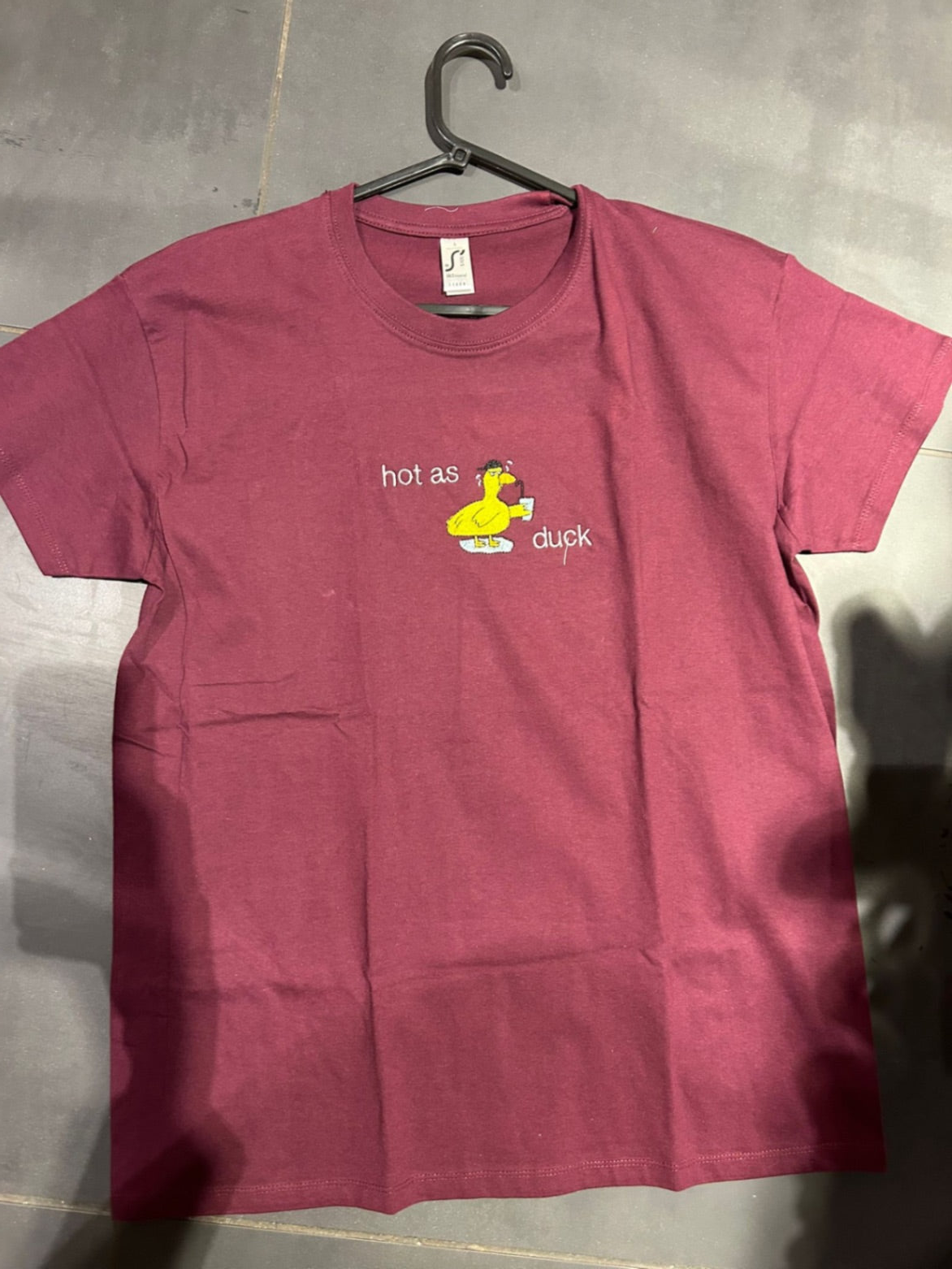 Hot as Duck T-Shirt Burgundy