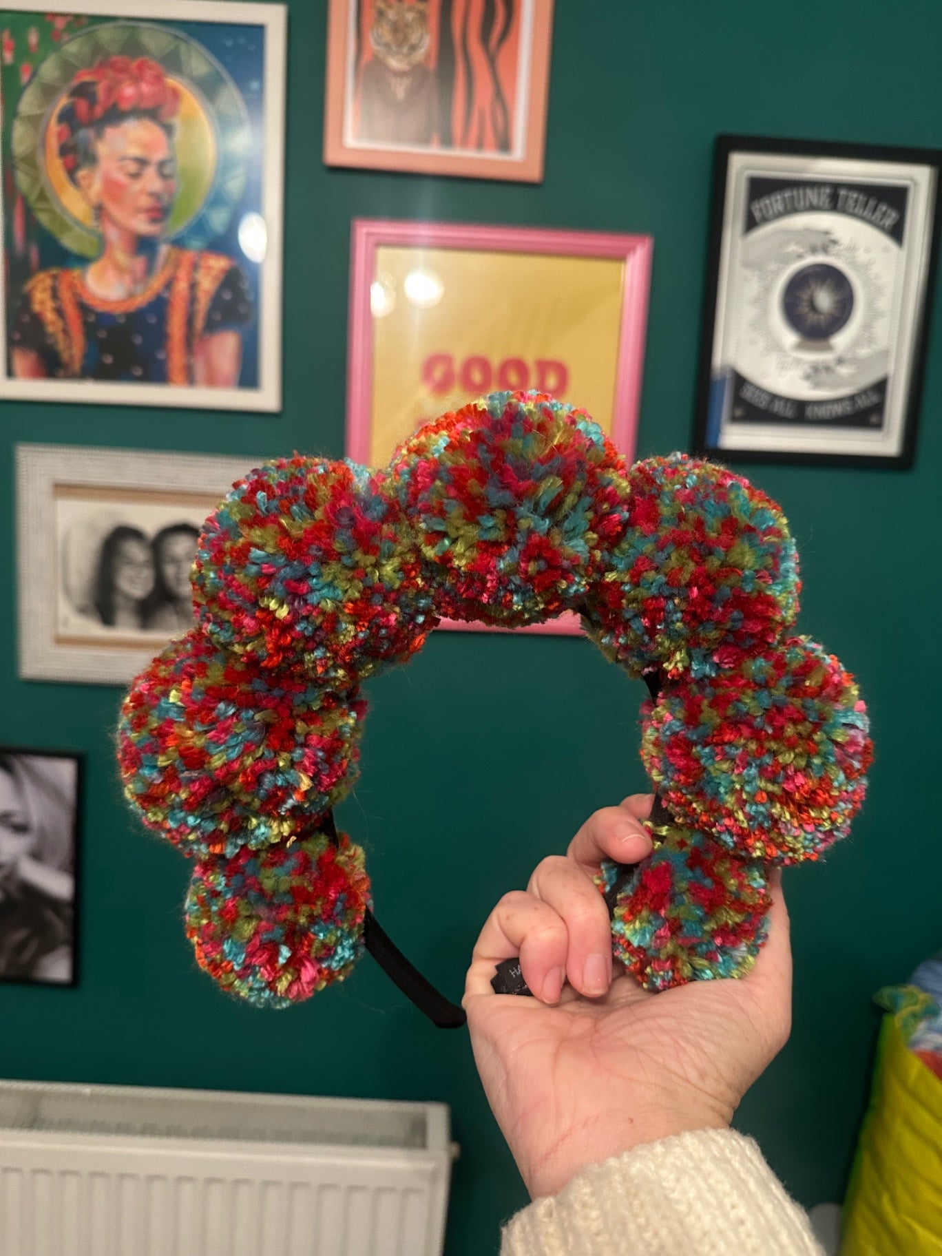 Multi coloured standard Pom headband