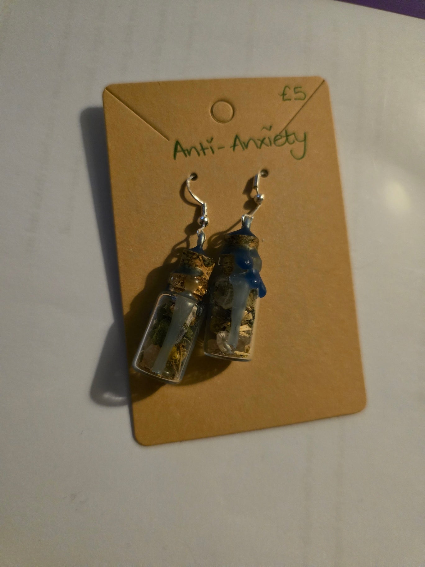 Anti-anxiety spell jar earrings