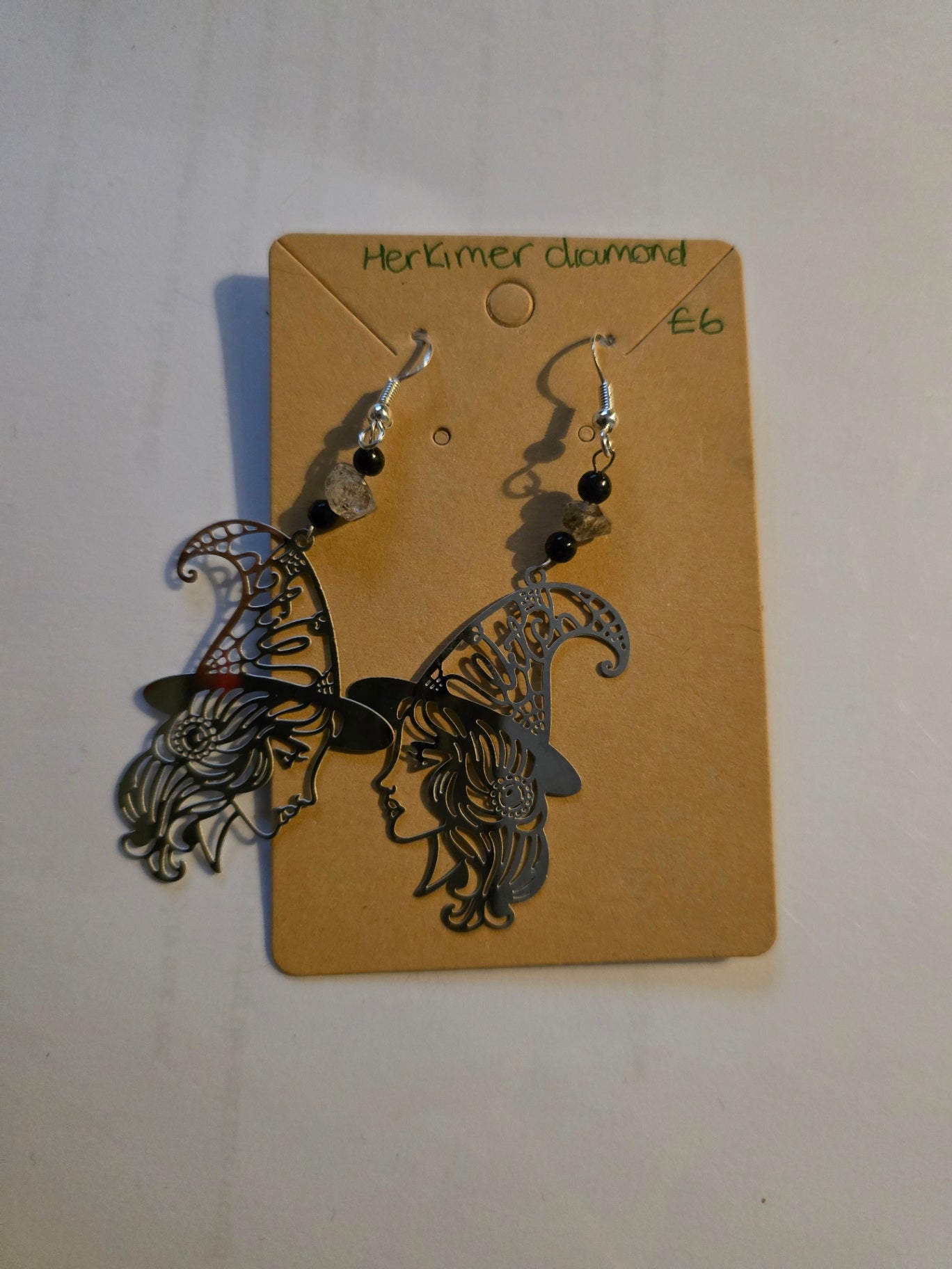 Herkimer diamond witch earrings