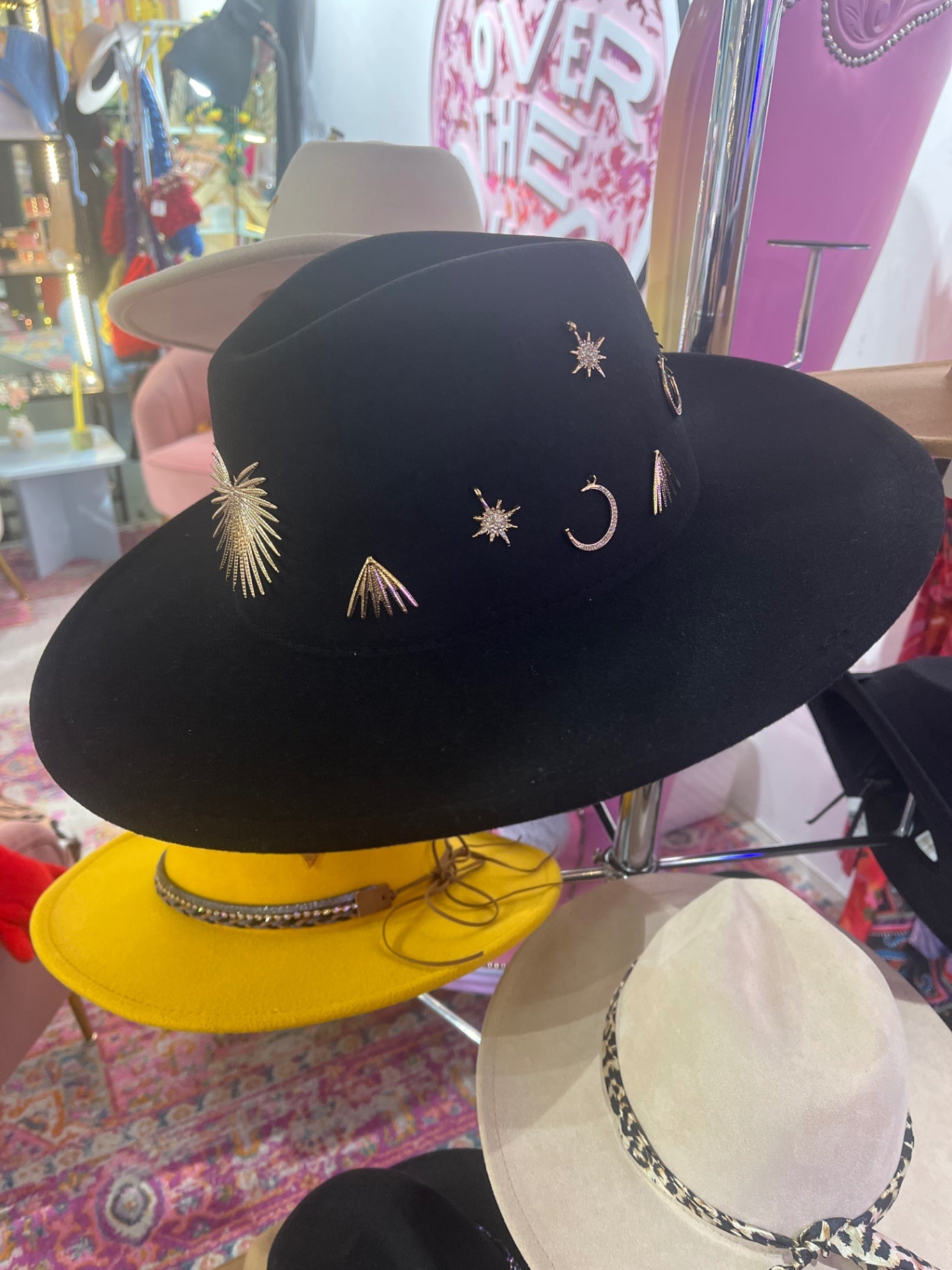 Luna Gold Black Fedora