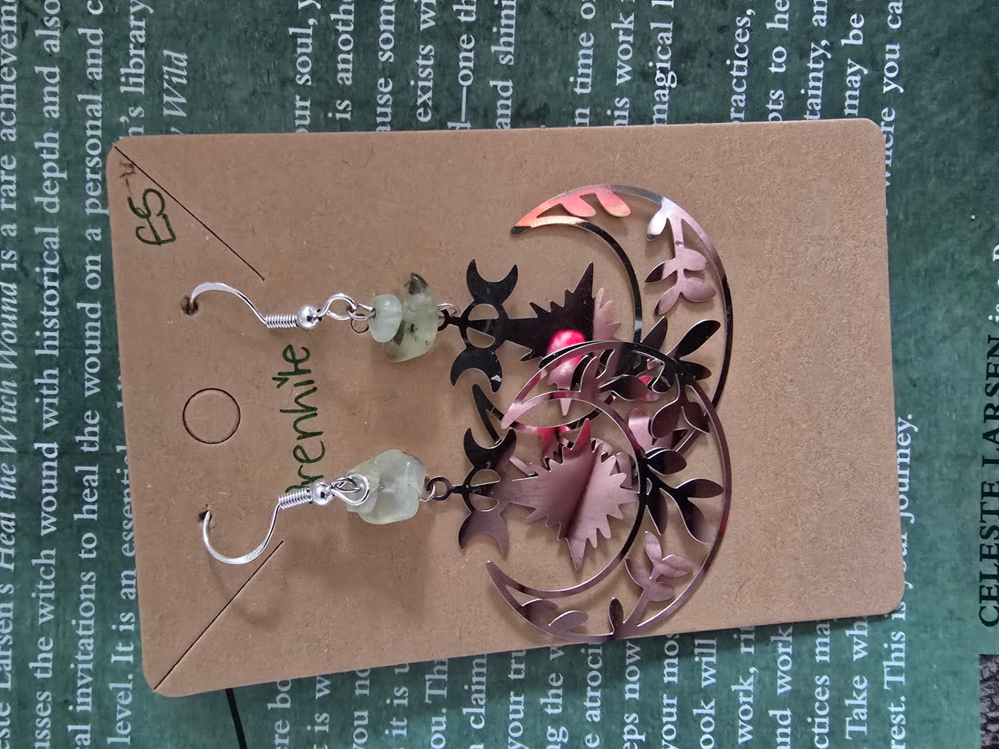 Prenhite moon earrings