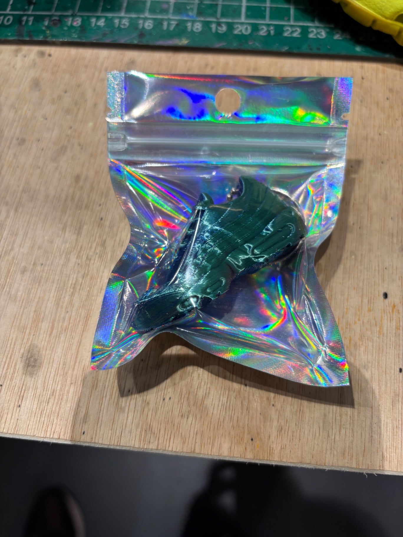 Tri colour 110 keyring