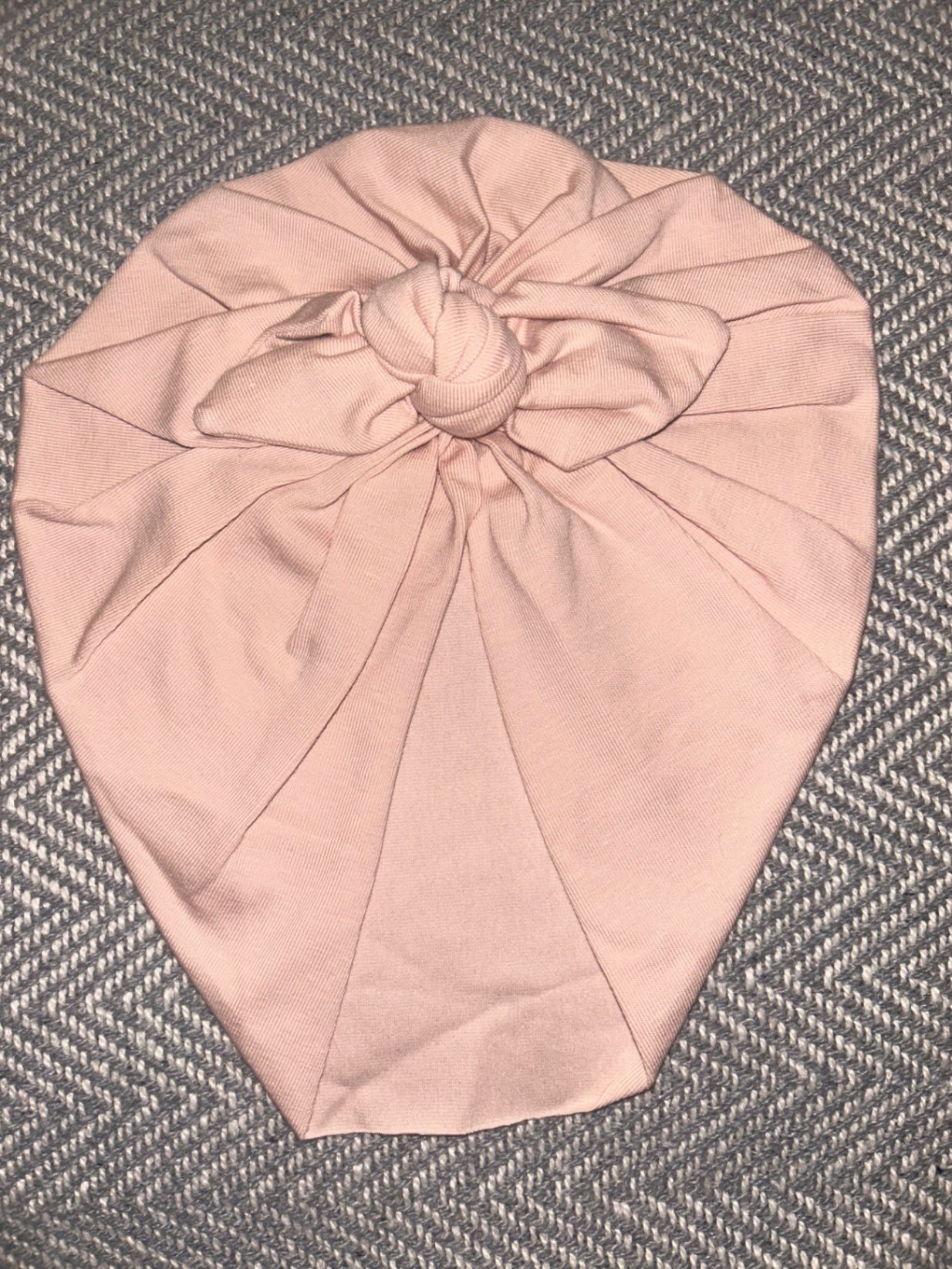 Handmade Peach Knotted Turban