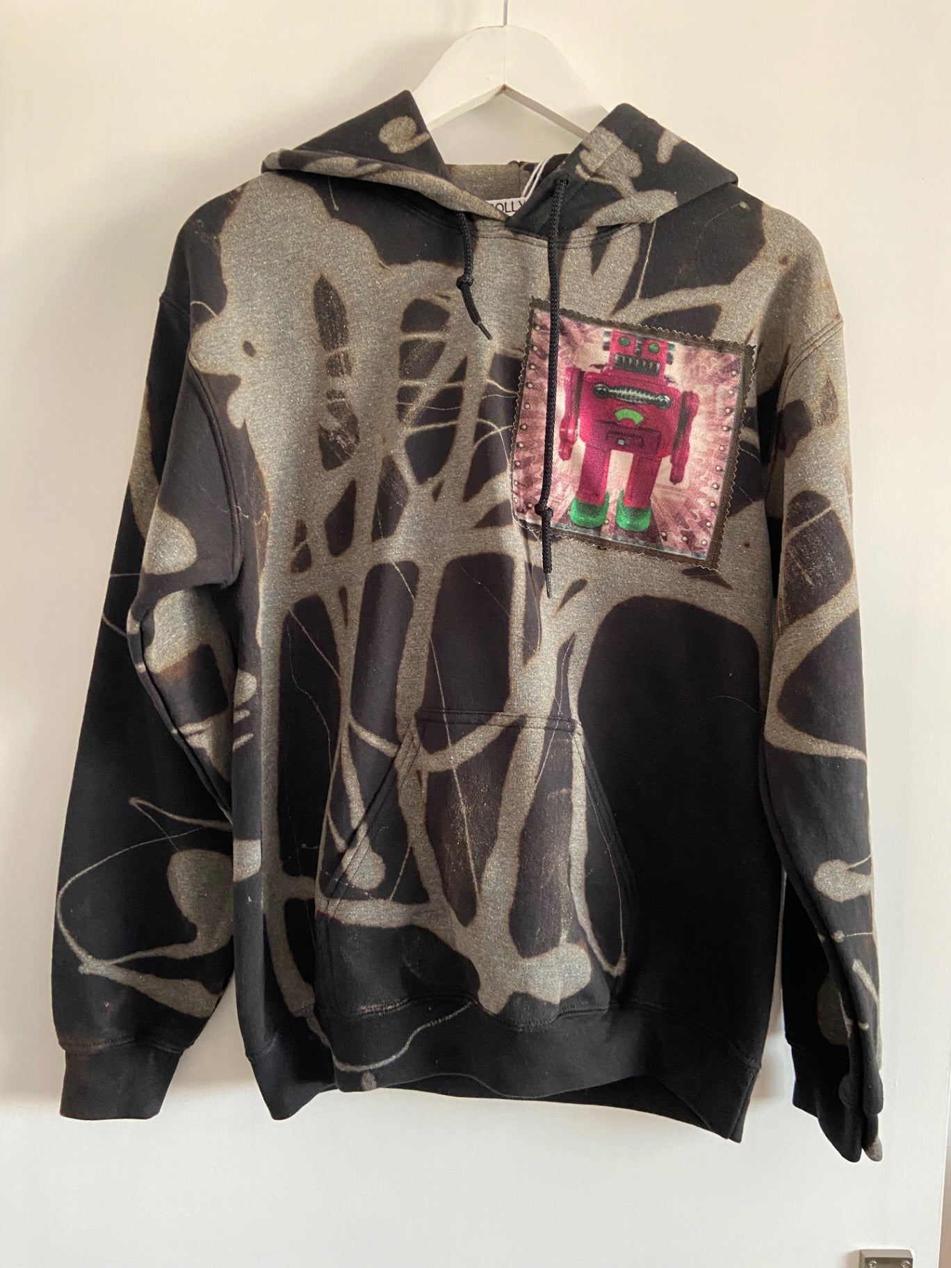 Pink Robot Bleached Hoodie