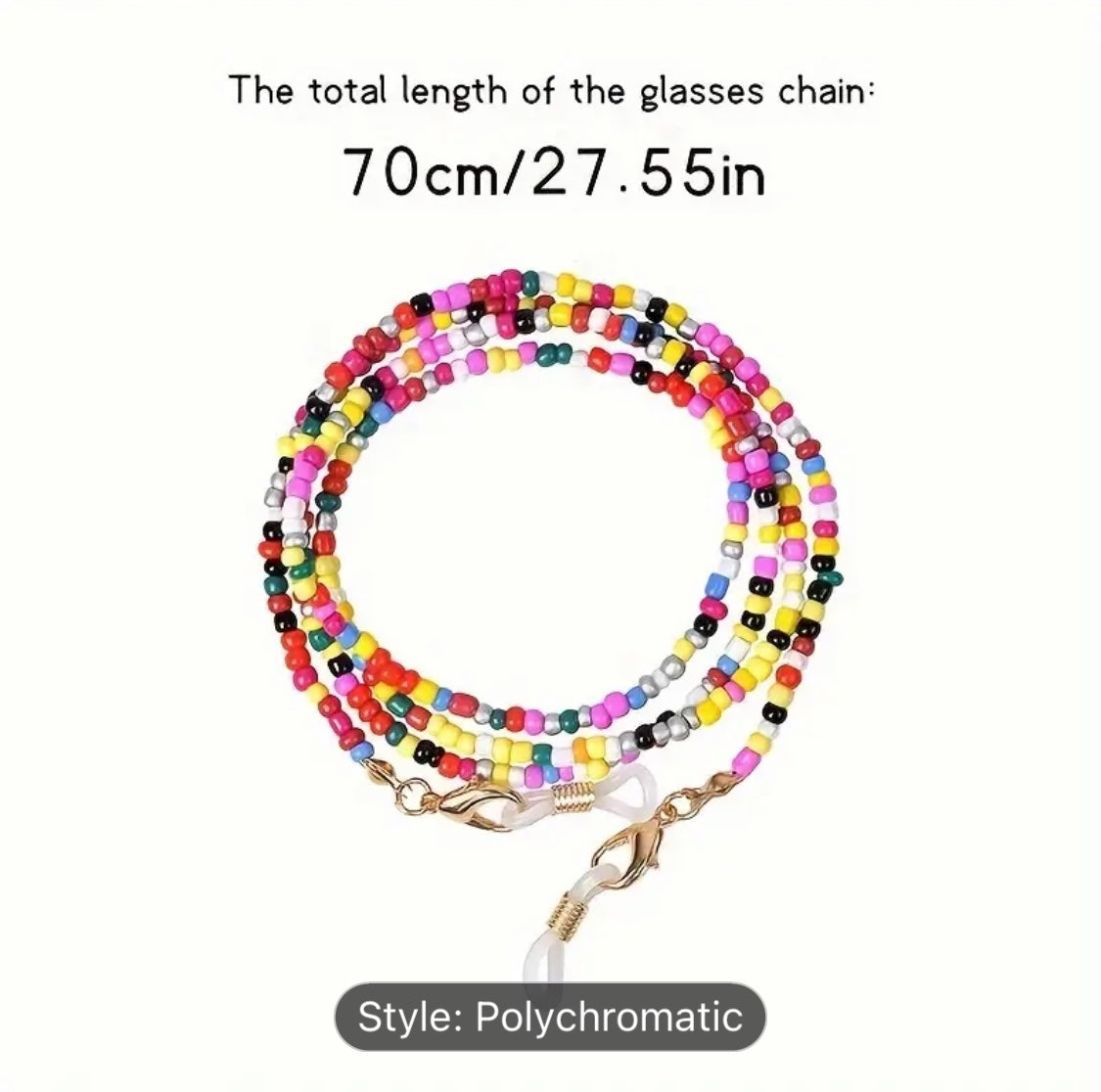 Red Mix Bead Sunglasses Chain