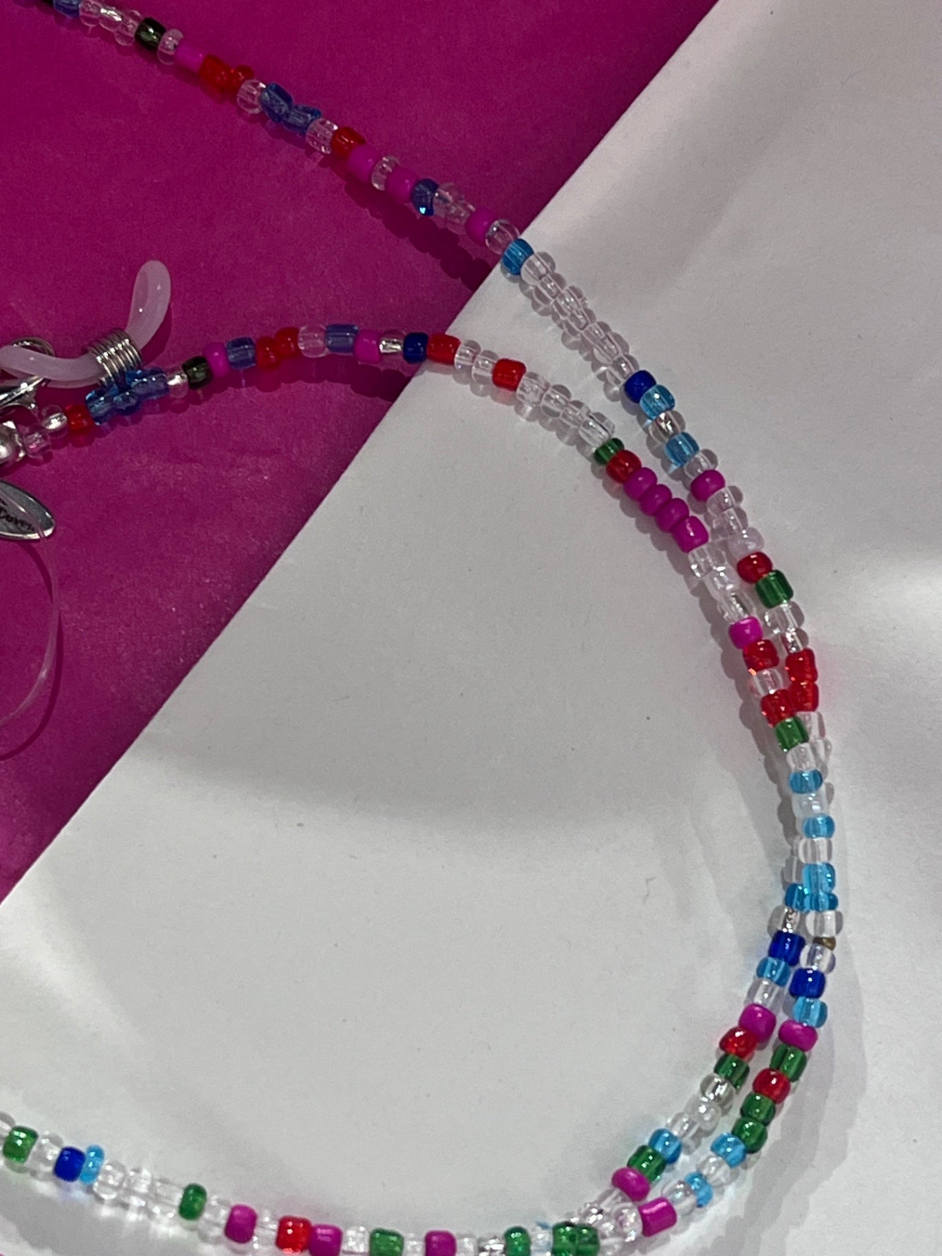Red Mix Bead Sunglasses Chain