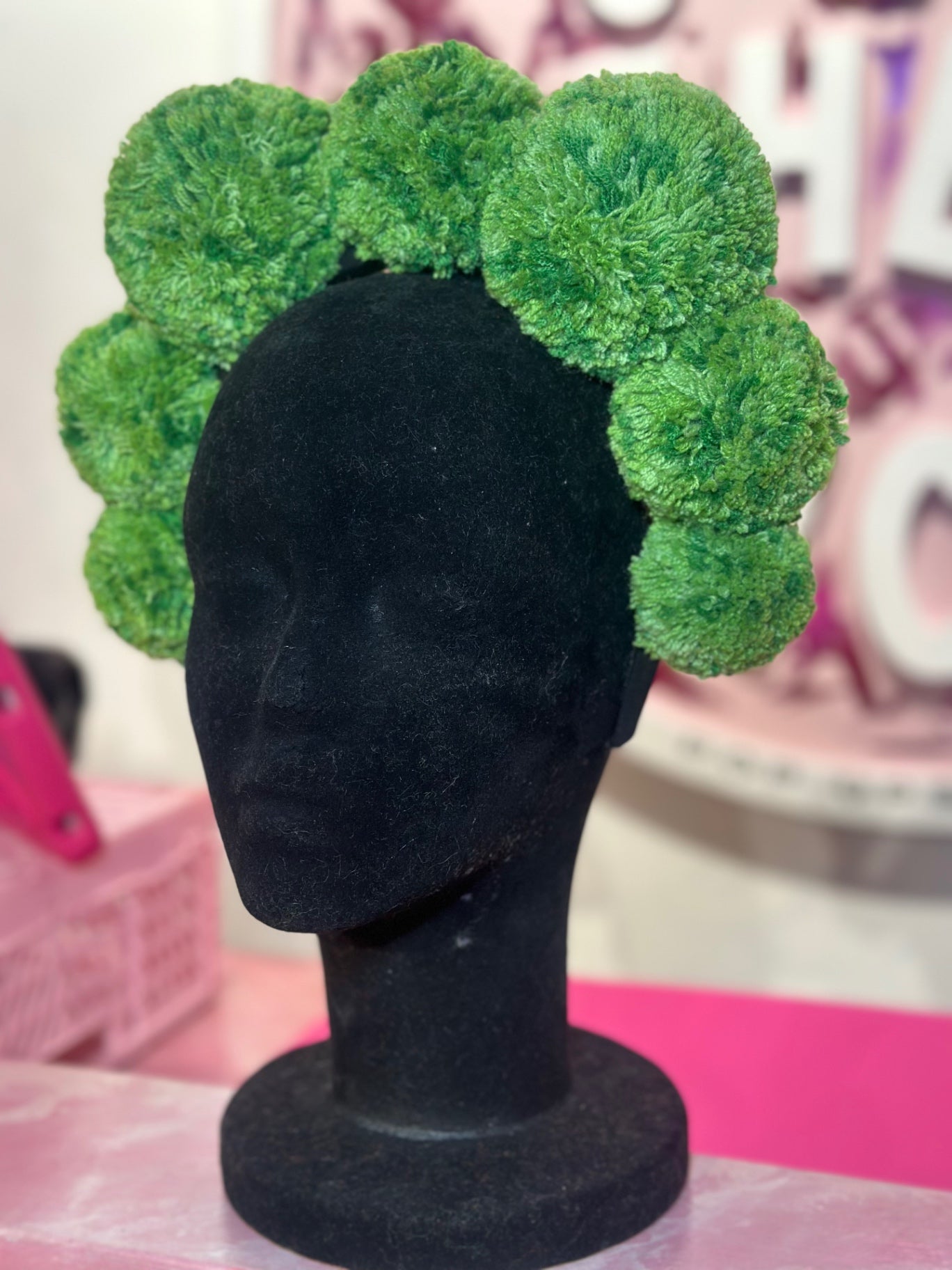 Full Green standard Pom headband