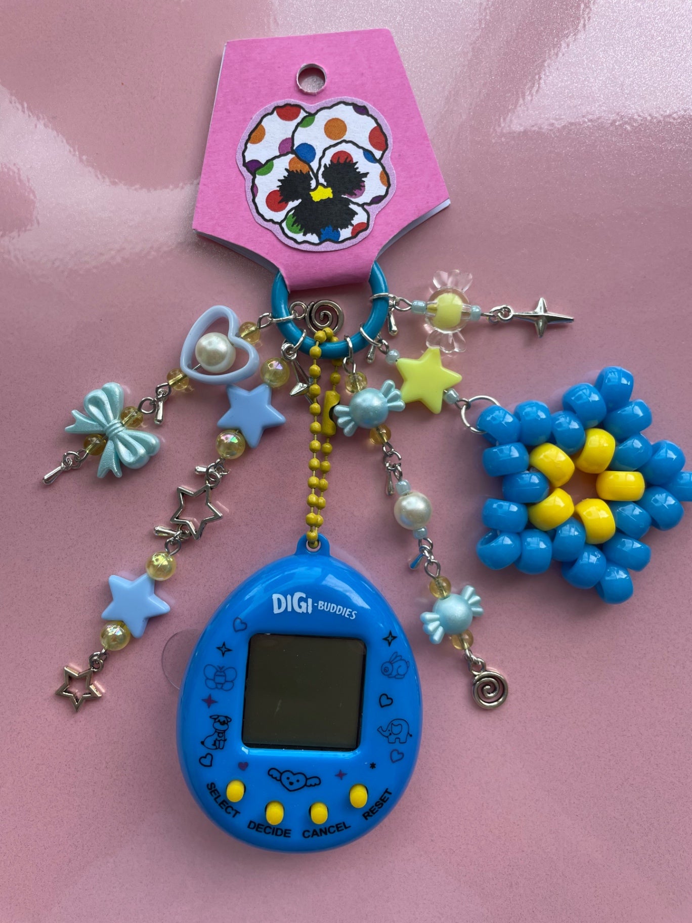 Blue Virtual Pet Keychain