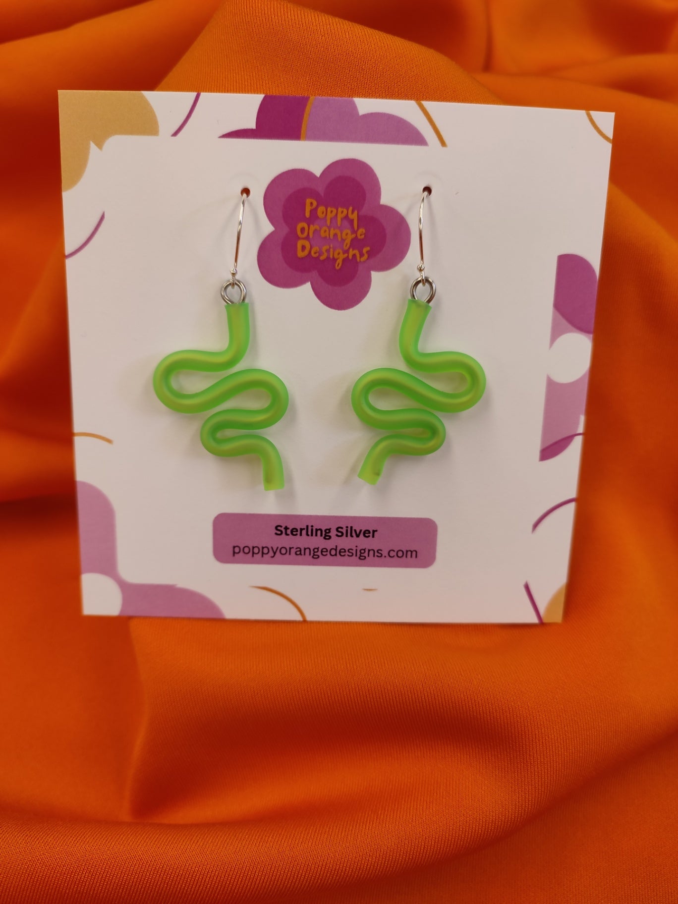 Neon Green Tail Earrings