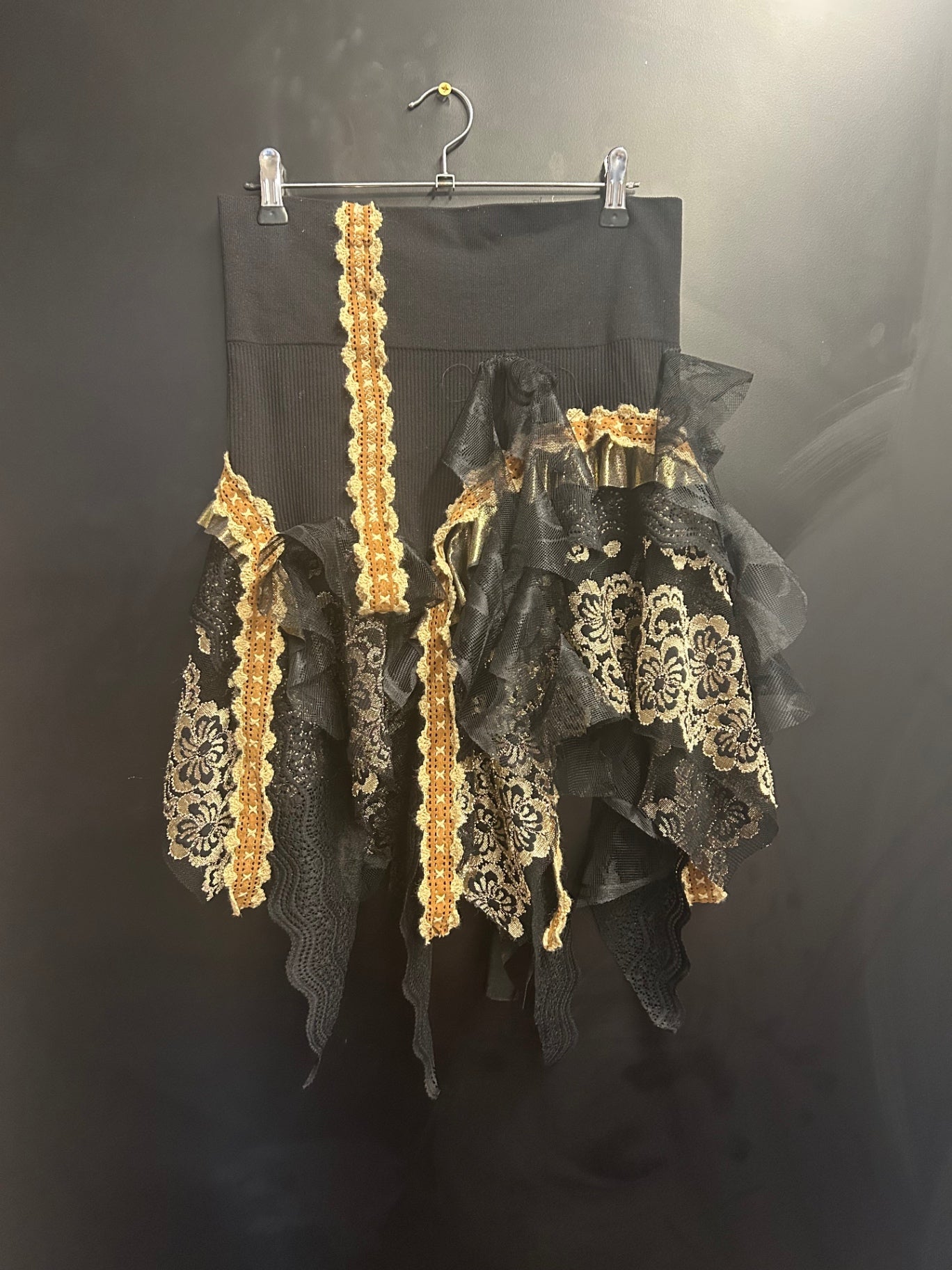 Unique scrap skirt upcycle