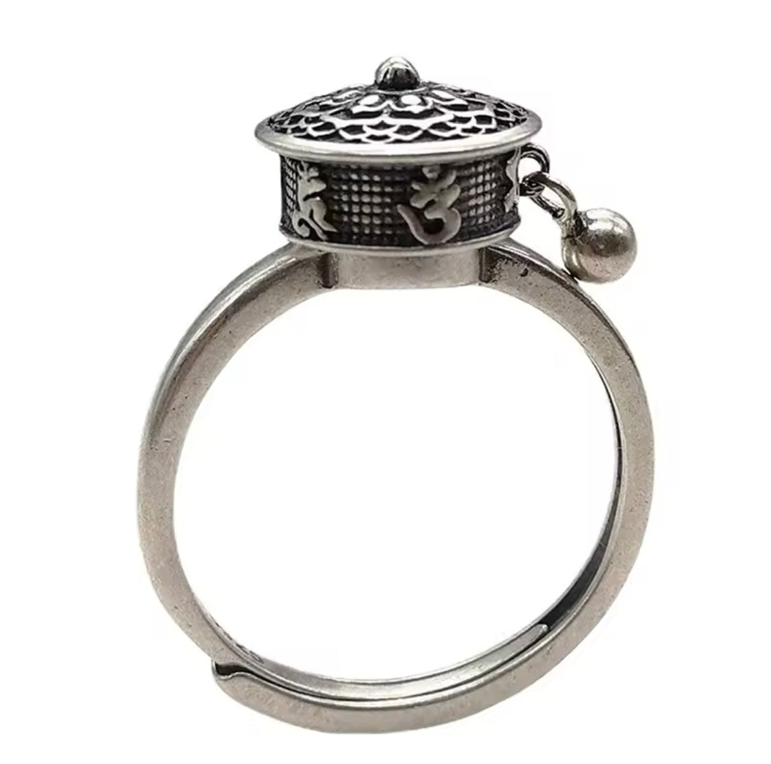 Tibetan Anti-Anxiety Silver Ring
