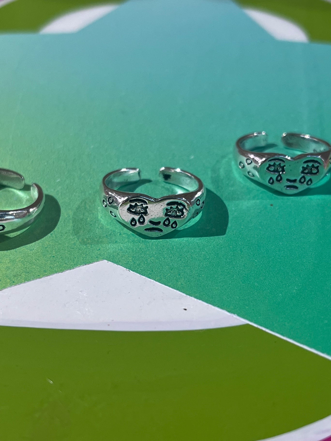 Happy Tears Silver Ring