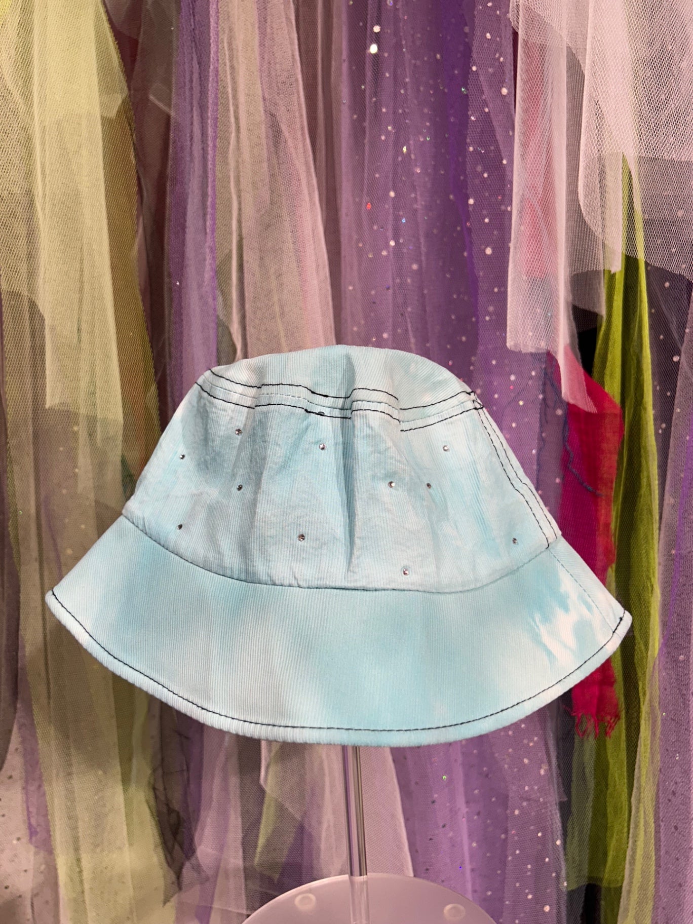 Diamonte Bucket Hat Light Blue