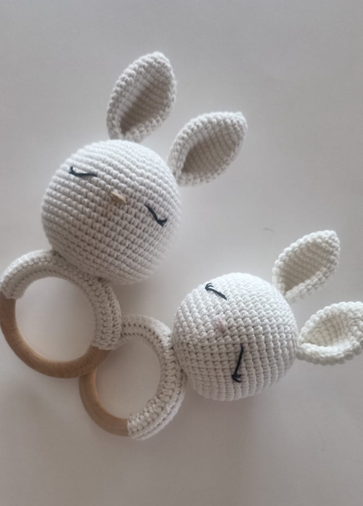 Hand Crocheted Rabbit Teething Ring