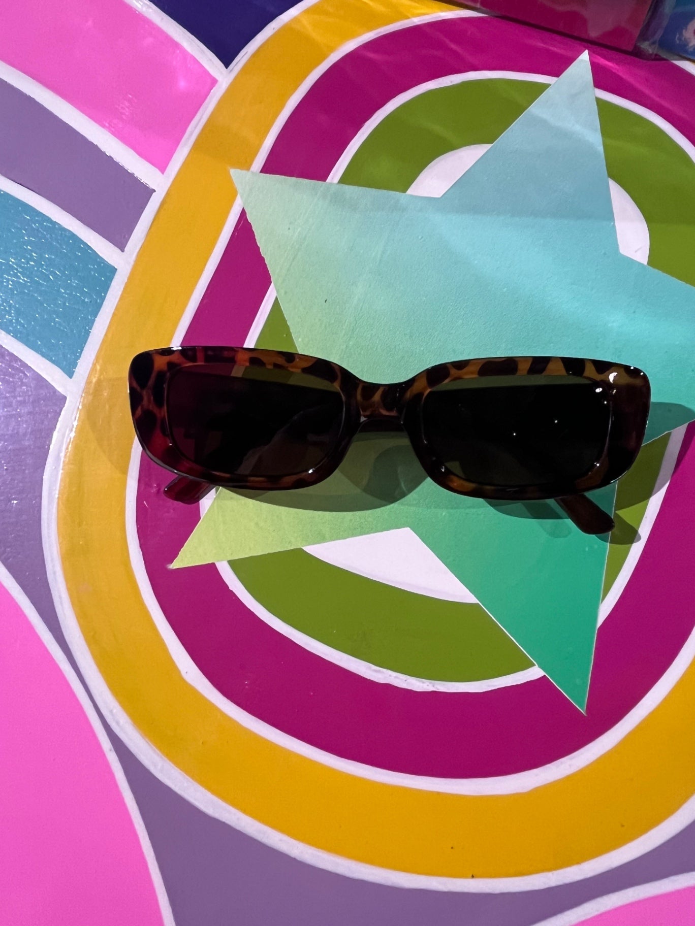 90s Oblong Sunnies Leopard