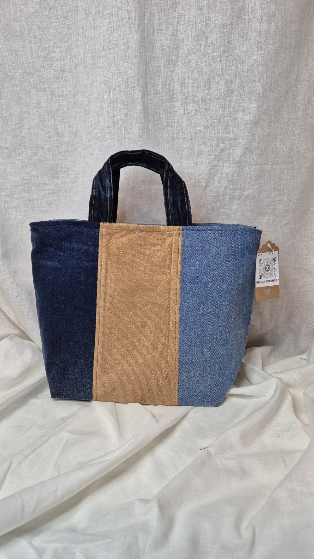 Blue & beige