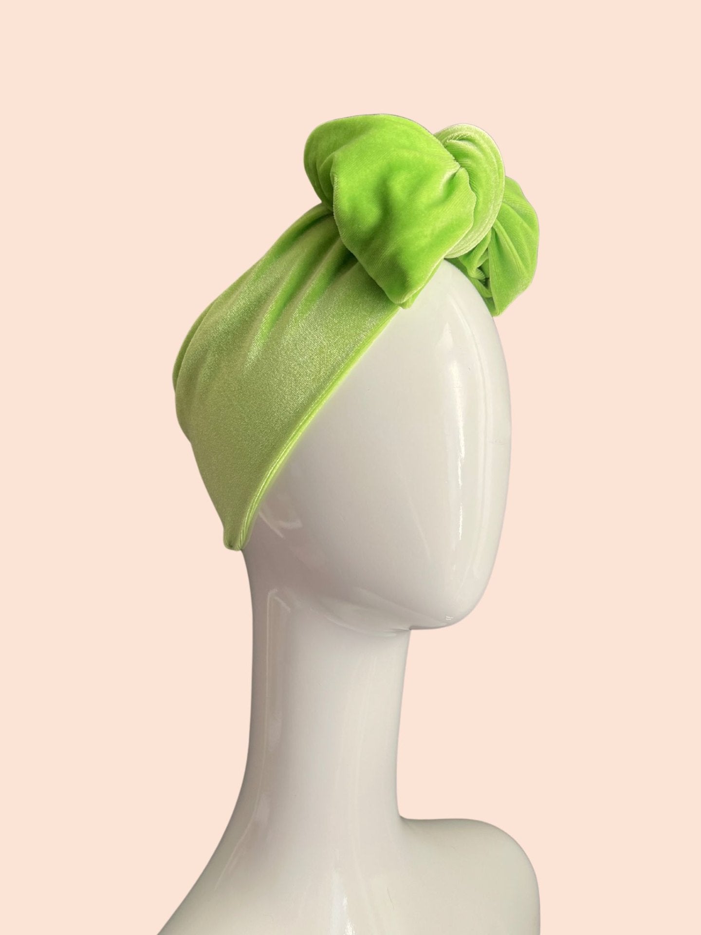Lime Green turban bow headband