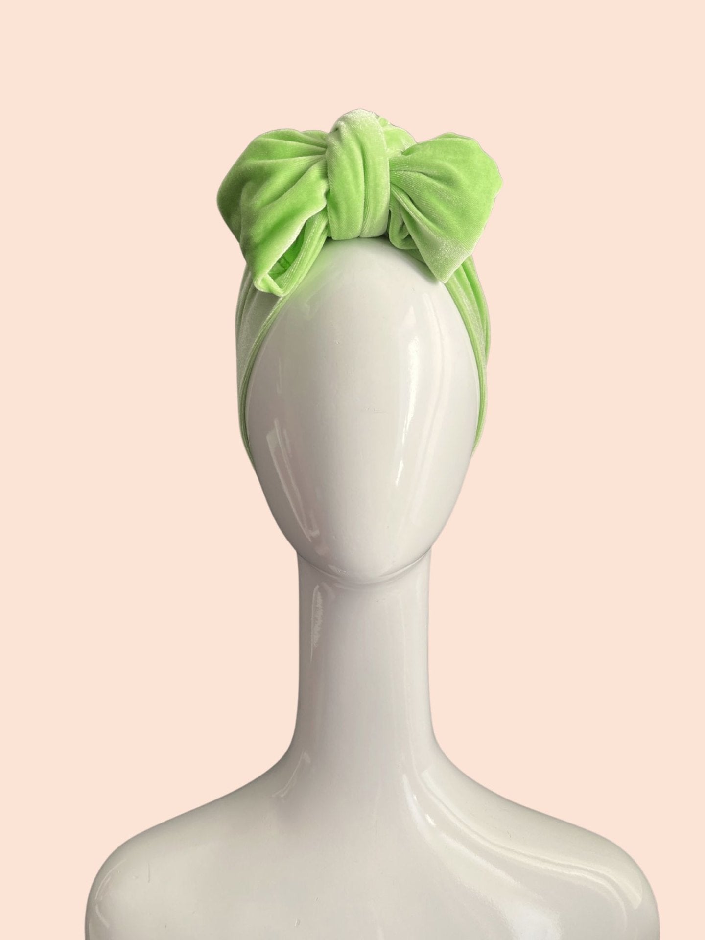 Lime Green turban bow headband