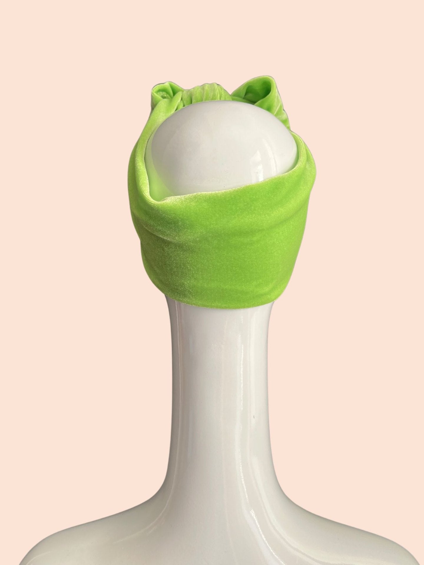 Lime Green turban bow headband