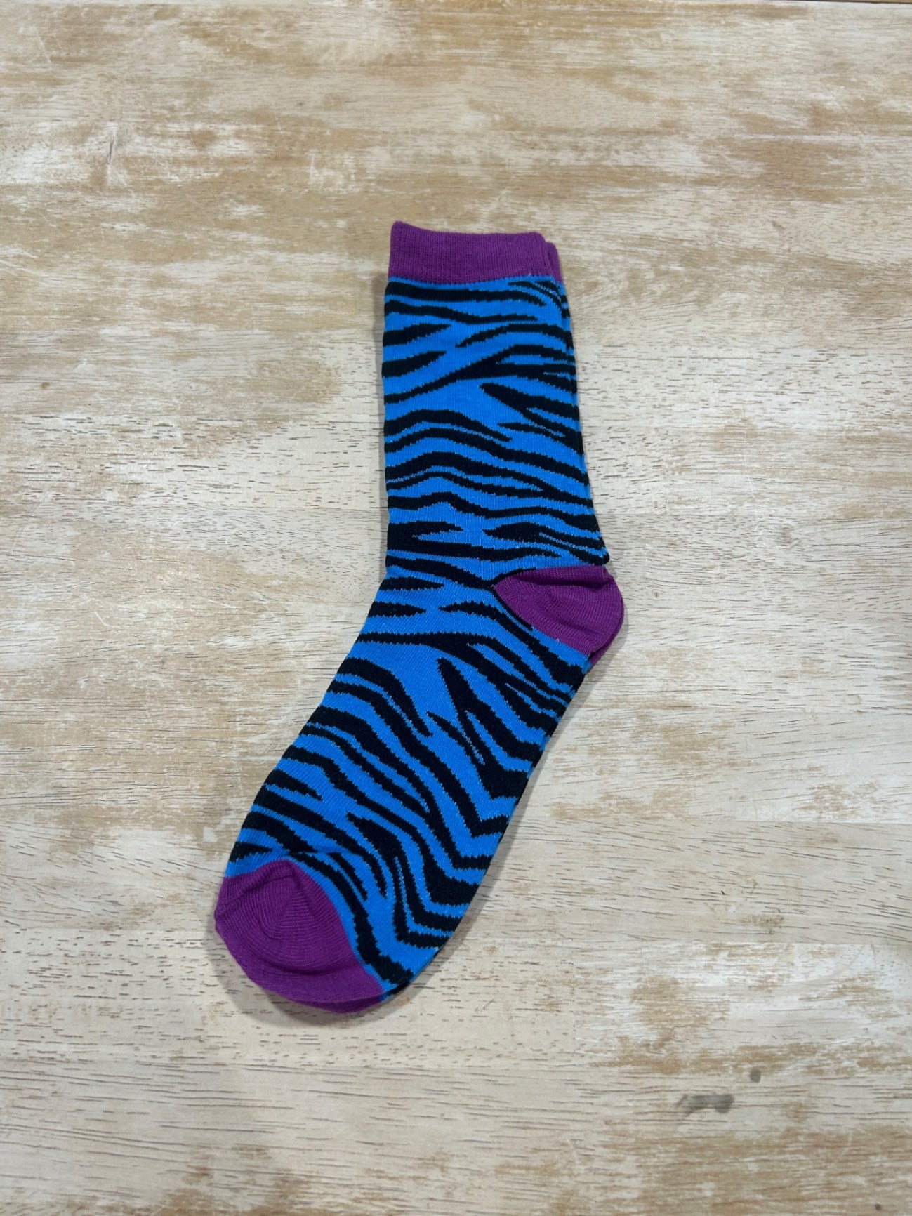 Zebra Socks Blue and purple