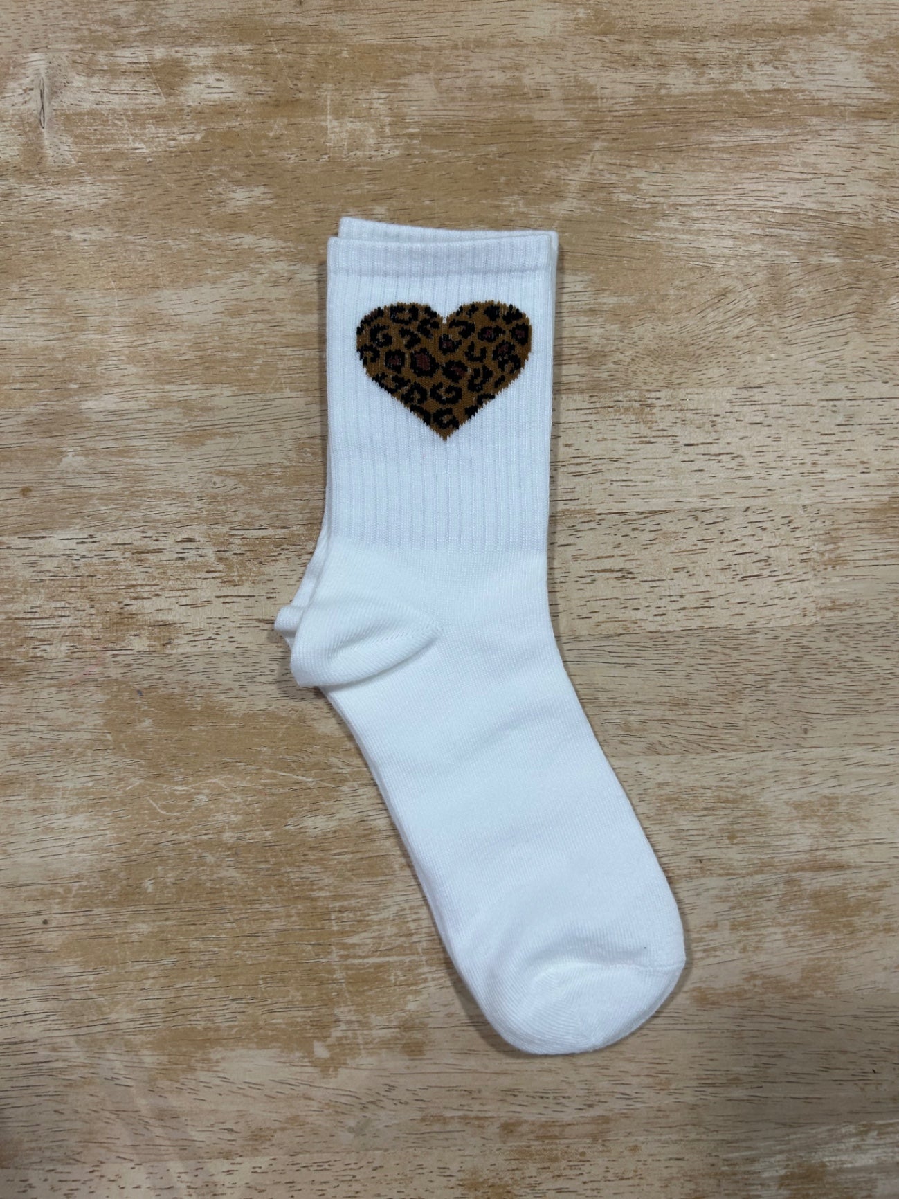 Leopard Heart Socks