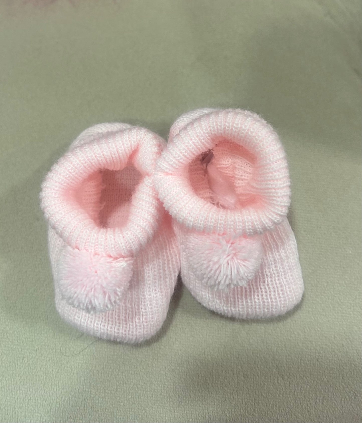 Pink Baby Booties