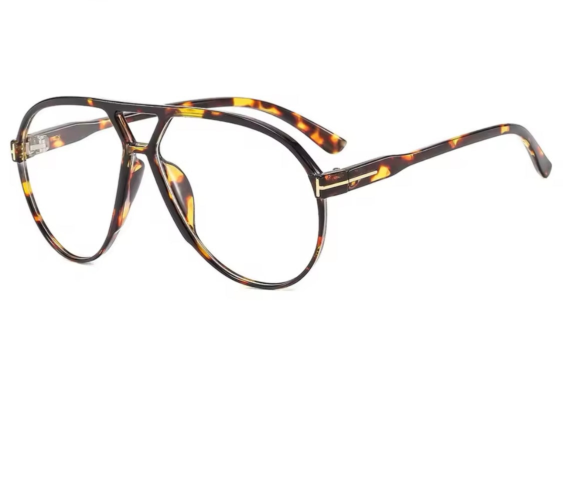 Leopard Pilot Anti Blue Light Glasses