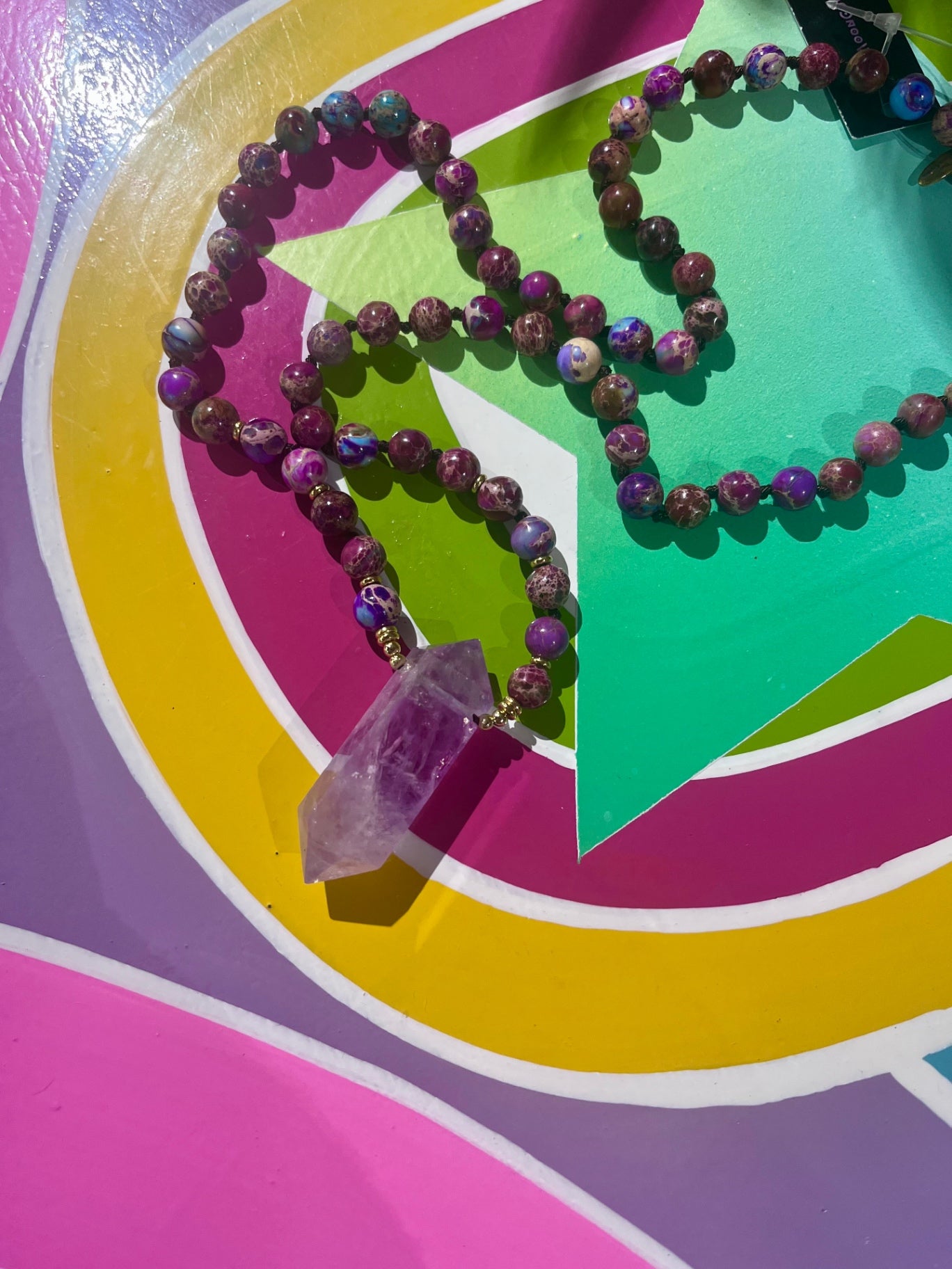 Amethyst & Jasper Prayer Beads Necklace