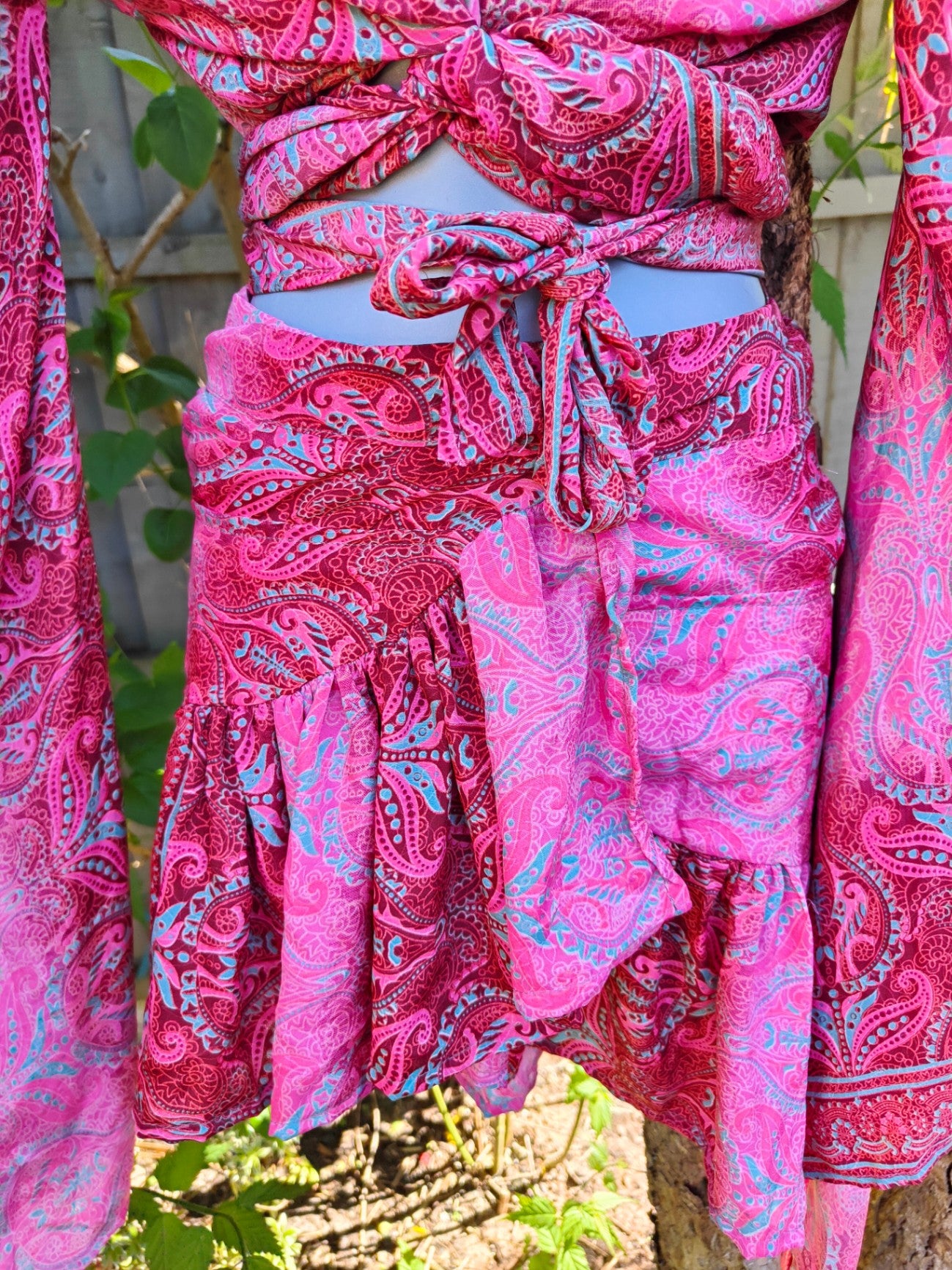 TULUM co ord set pink and red