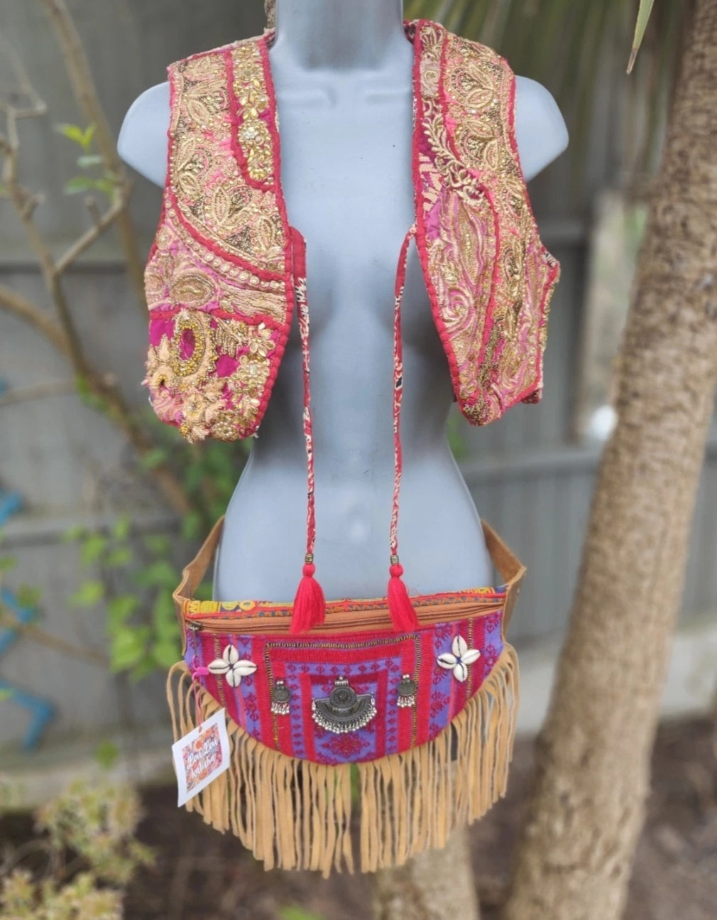 Boho fabric bum bag