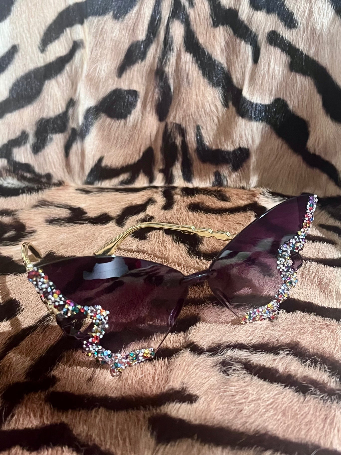 Gem Butterfly Sunnies Black Multi