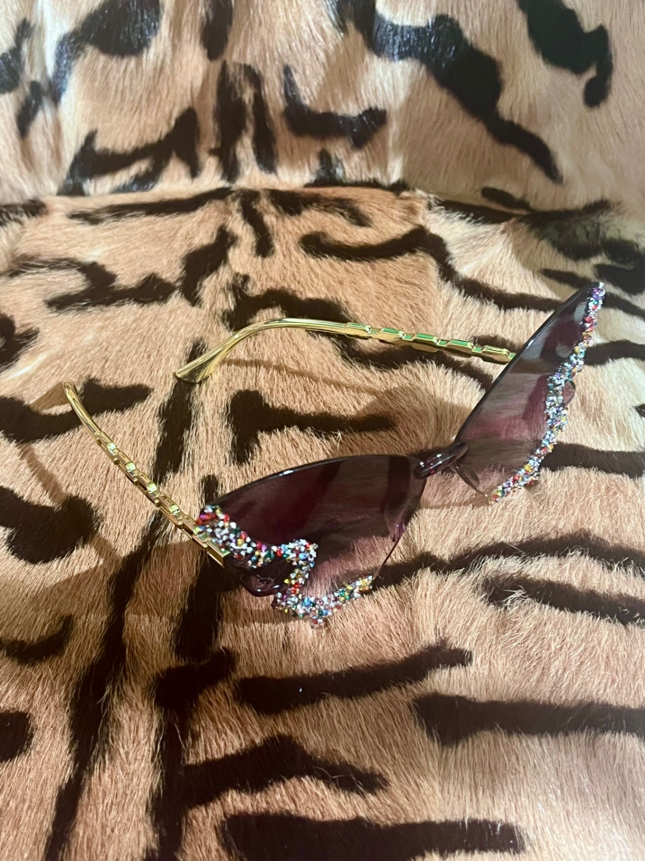 Gem Butterfly Sunnies Black Multi