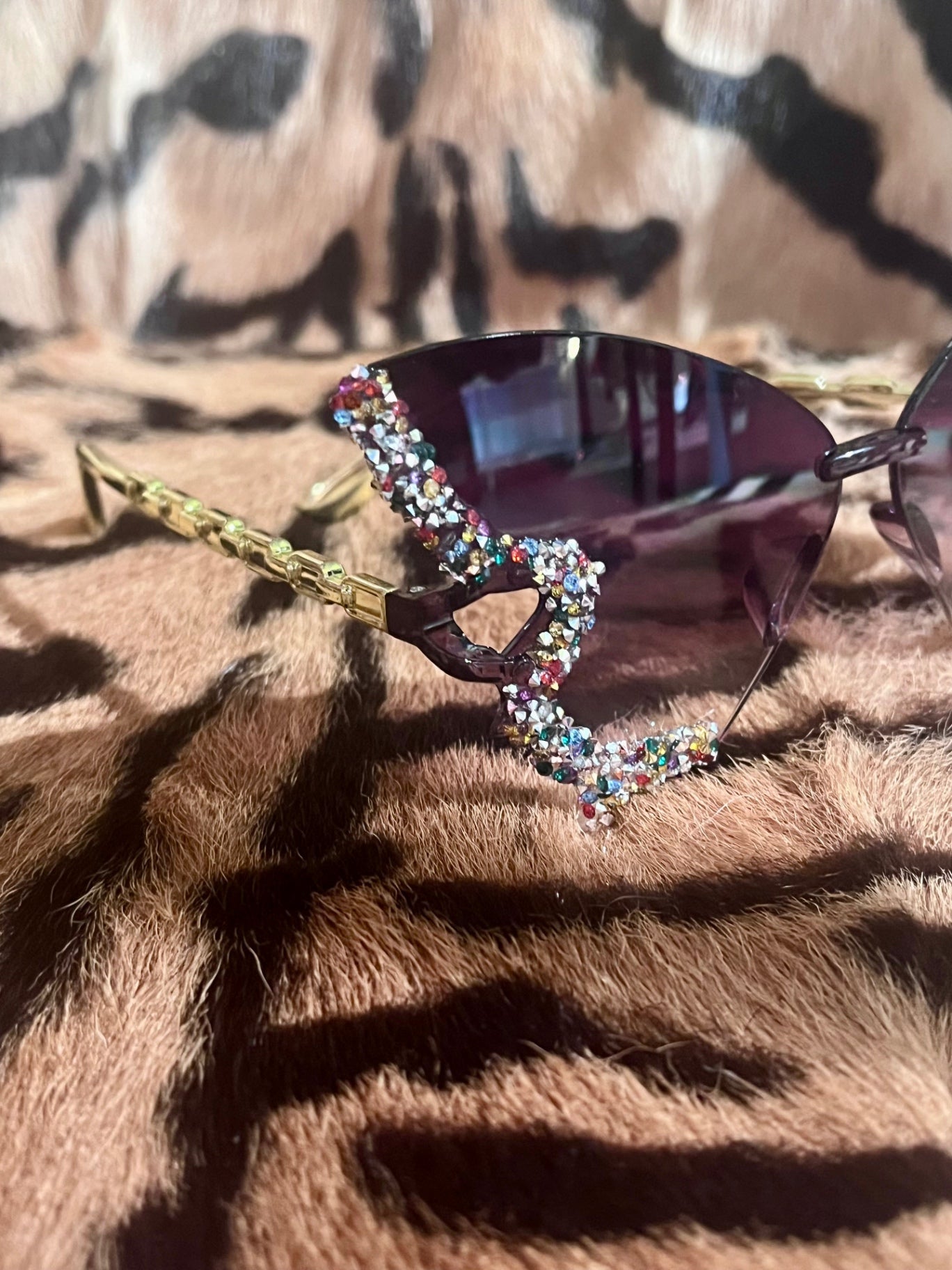 Gem Butterfly Sunnies Black Multi