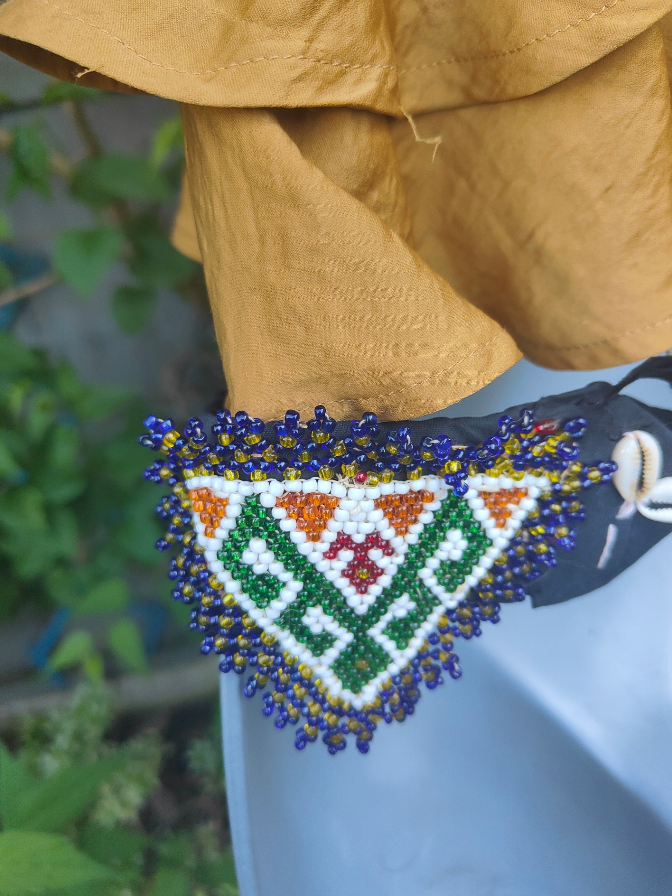 Boho tribal belt pompoms